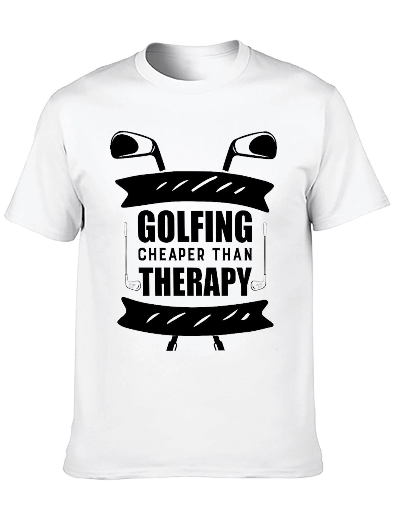 Golfing Cheaper Than Therapy Graphic T-Shirt