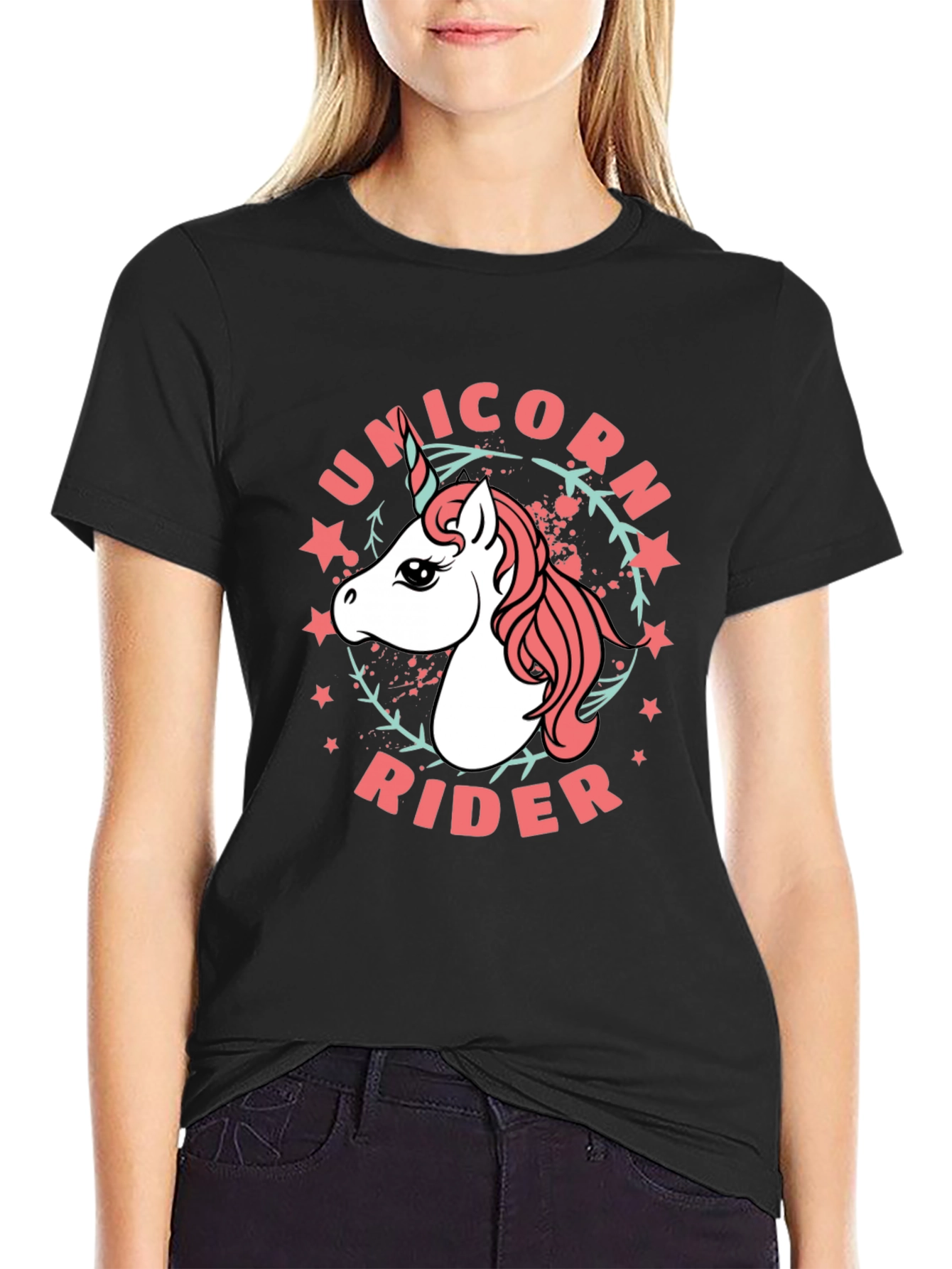 Unicorn Rider Black T-Shirt