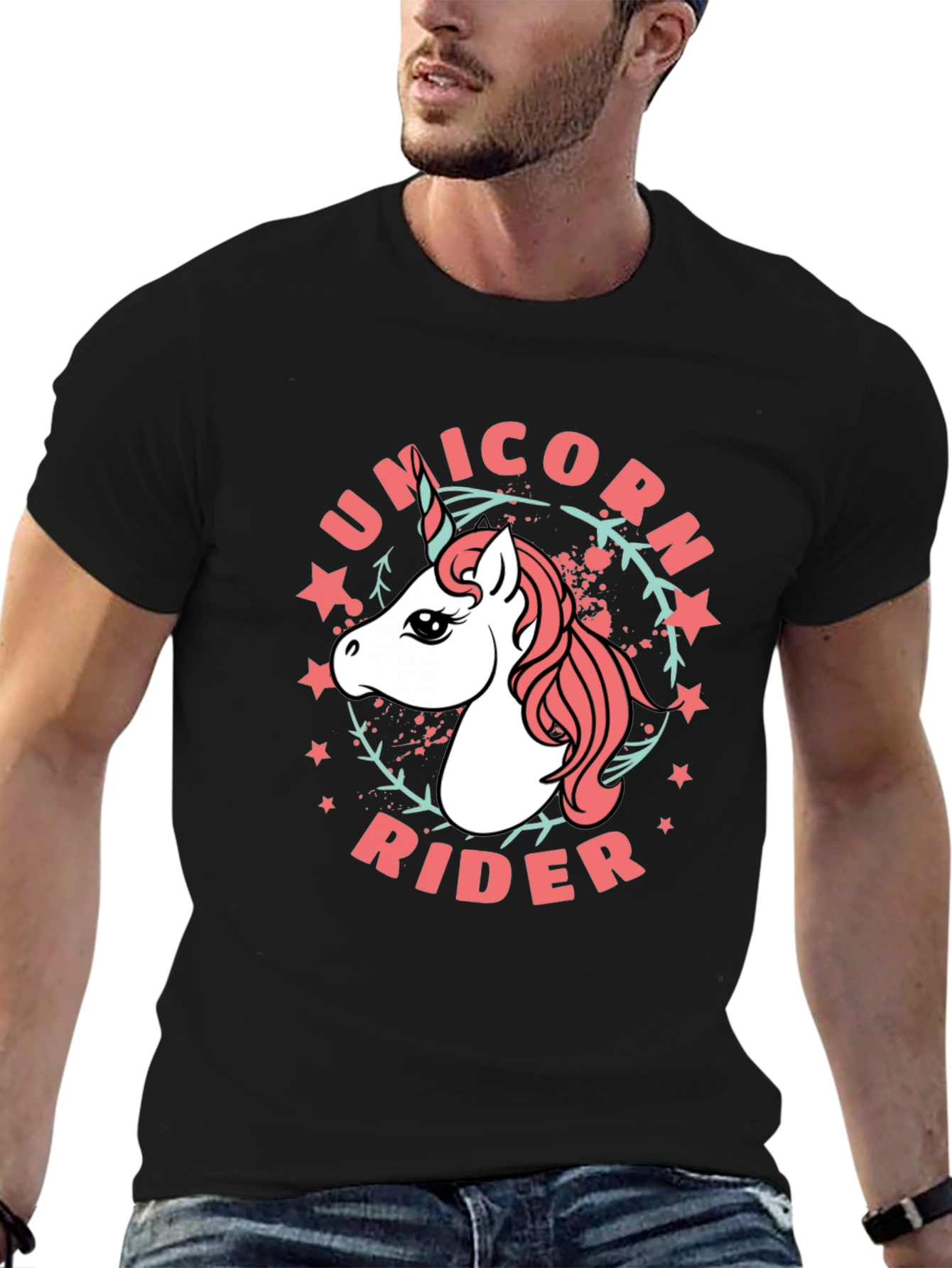 Unicorn Rider Black T-Shirt