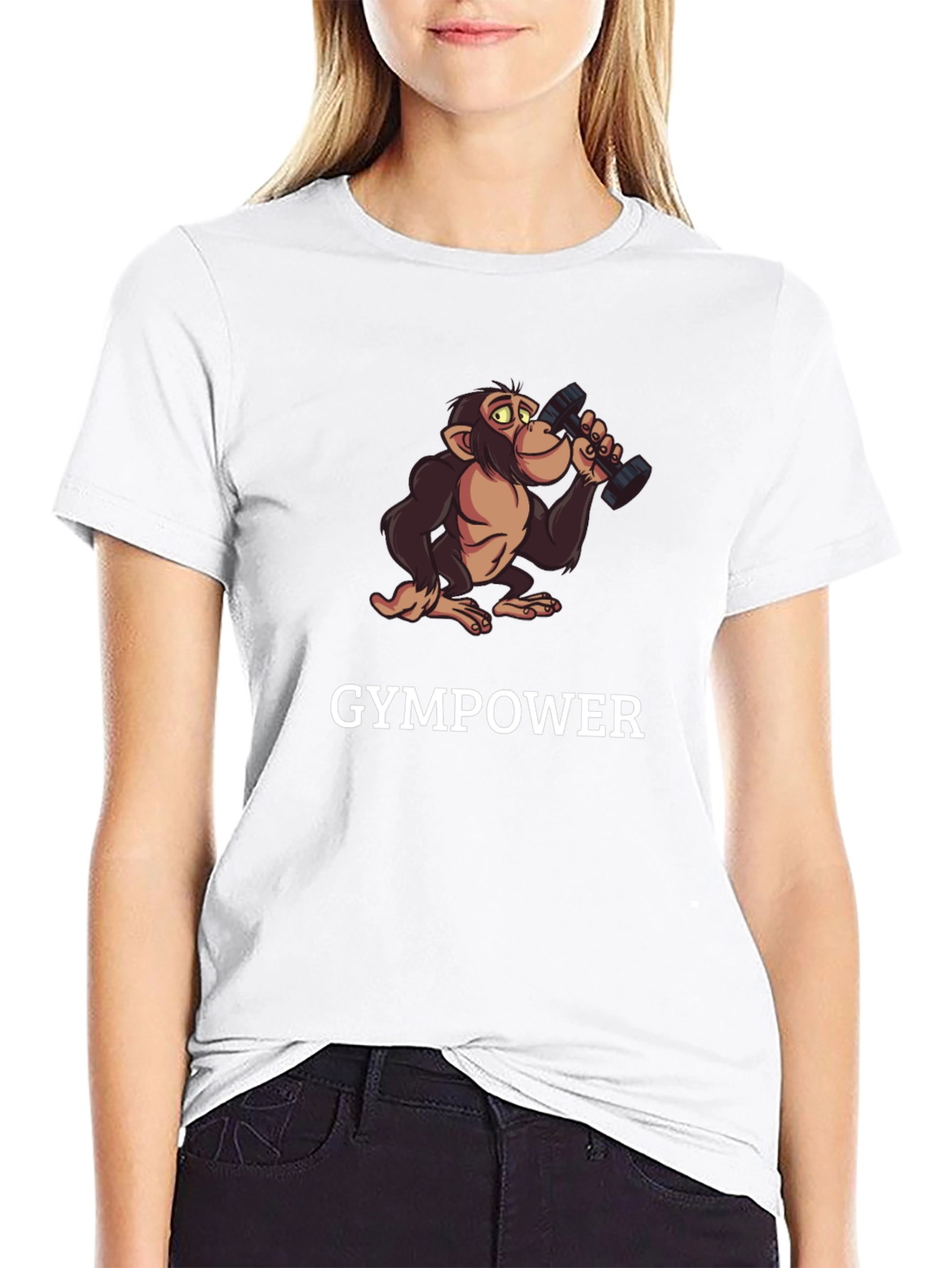 Gympower Monkey Black T-Shirt