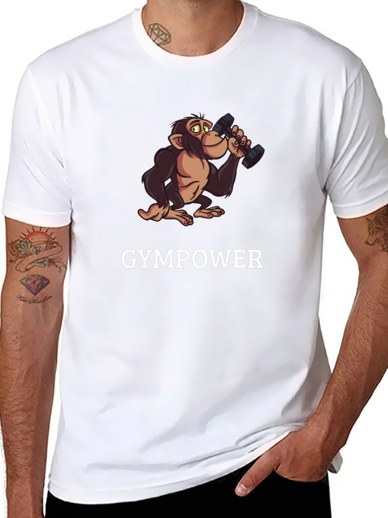 Gympower Monkey Black T-Shirt