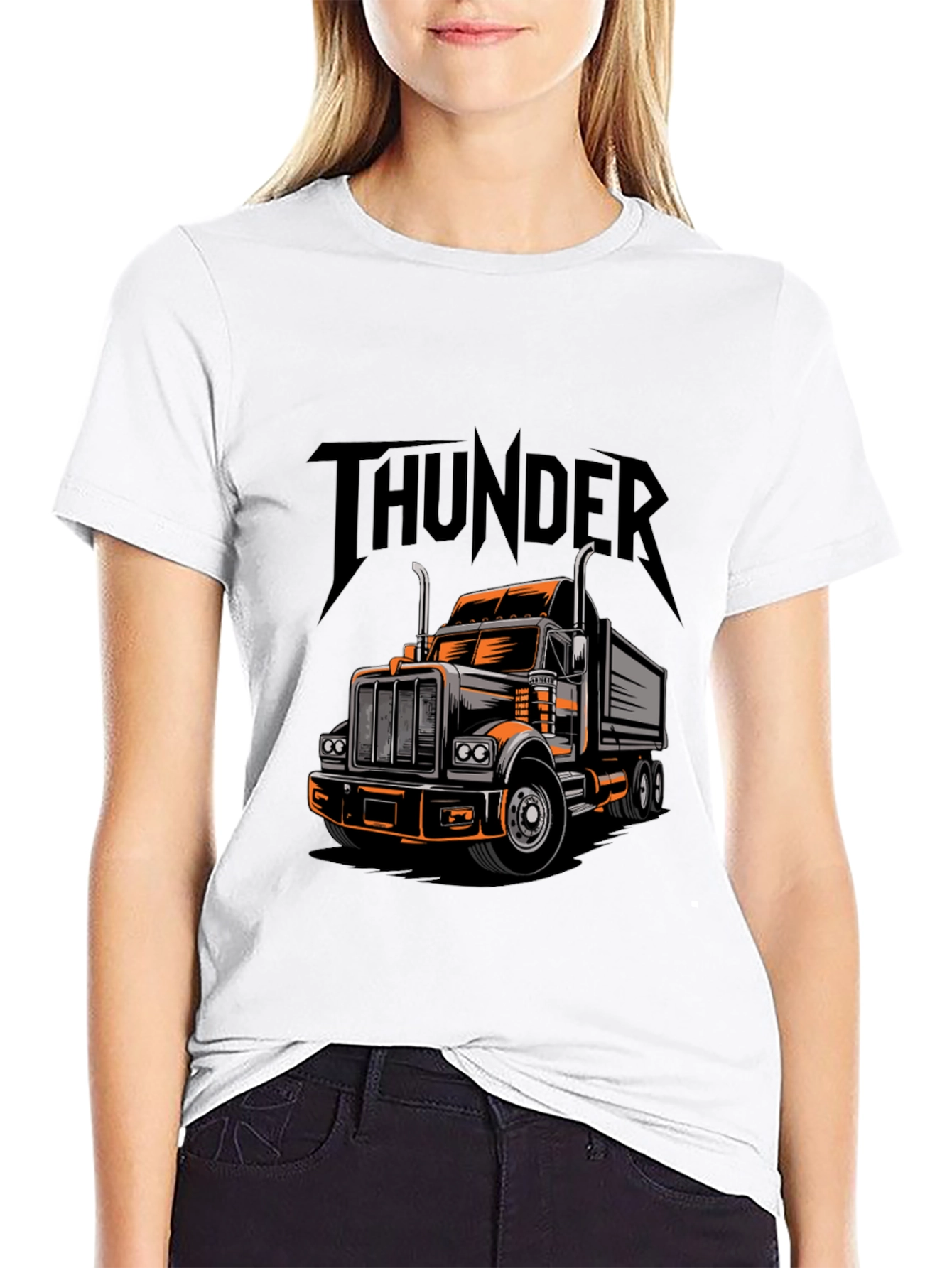 Thunder Truck Graphic T-Shirt - Black