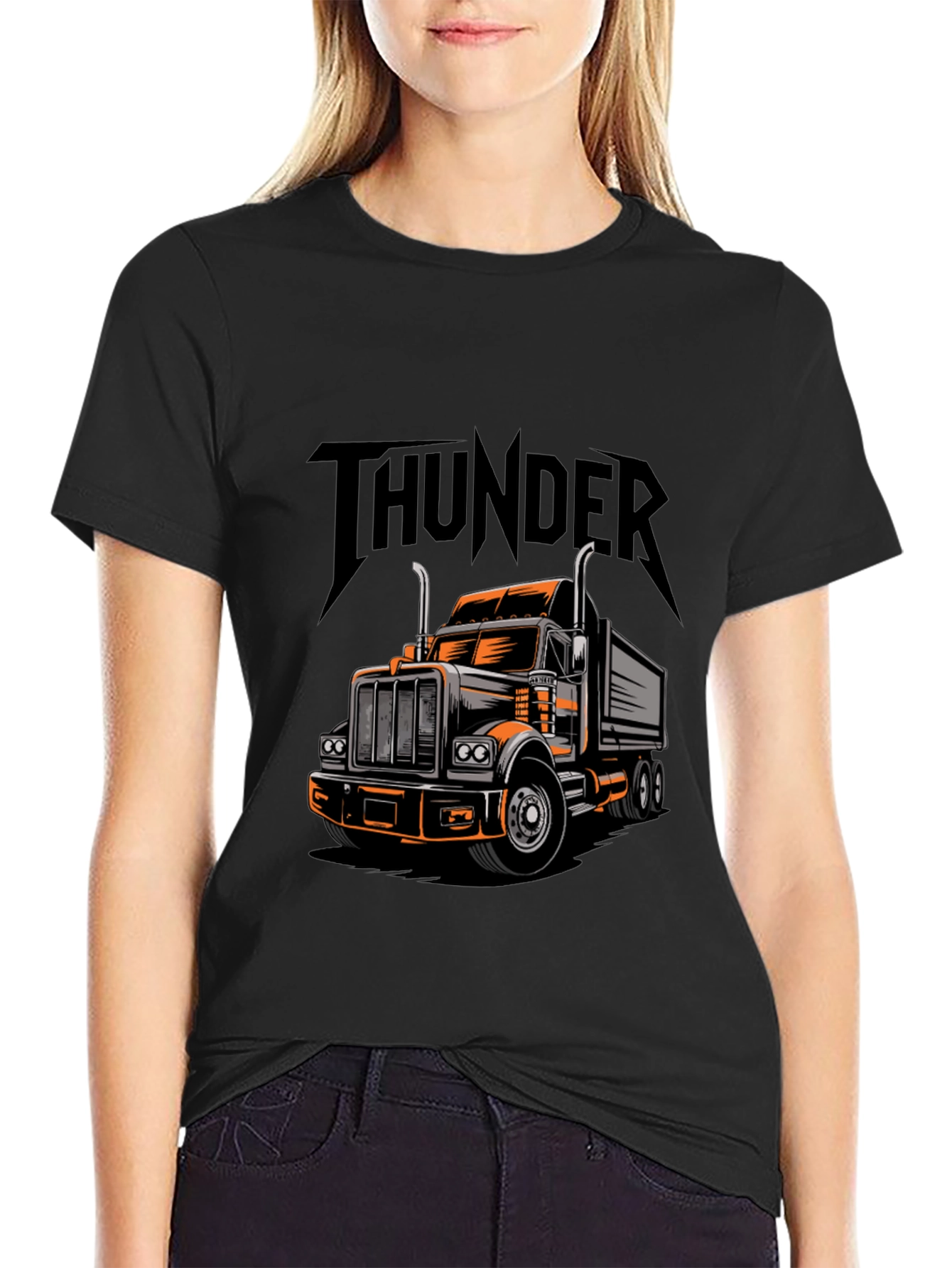 Thunder Truck Graphic T-Shirt - Black