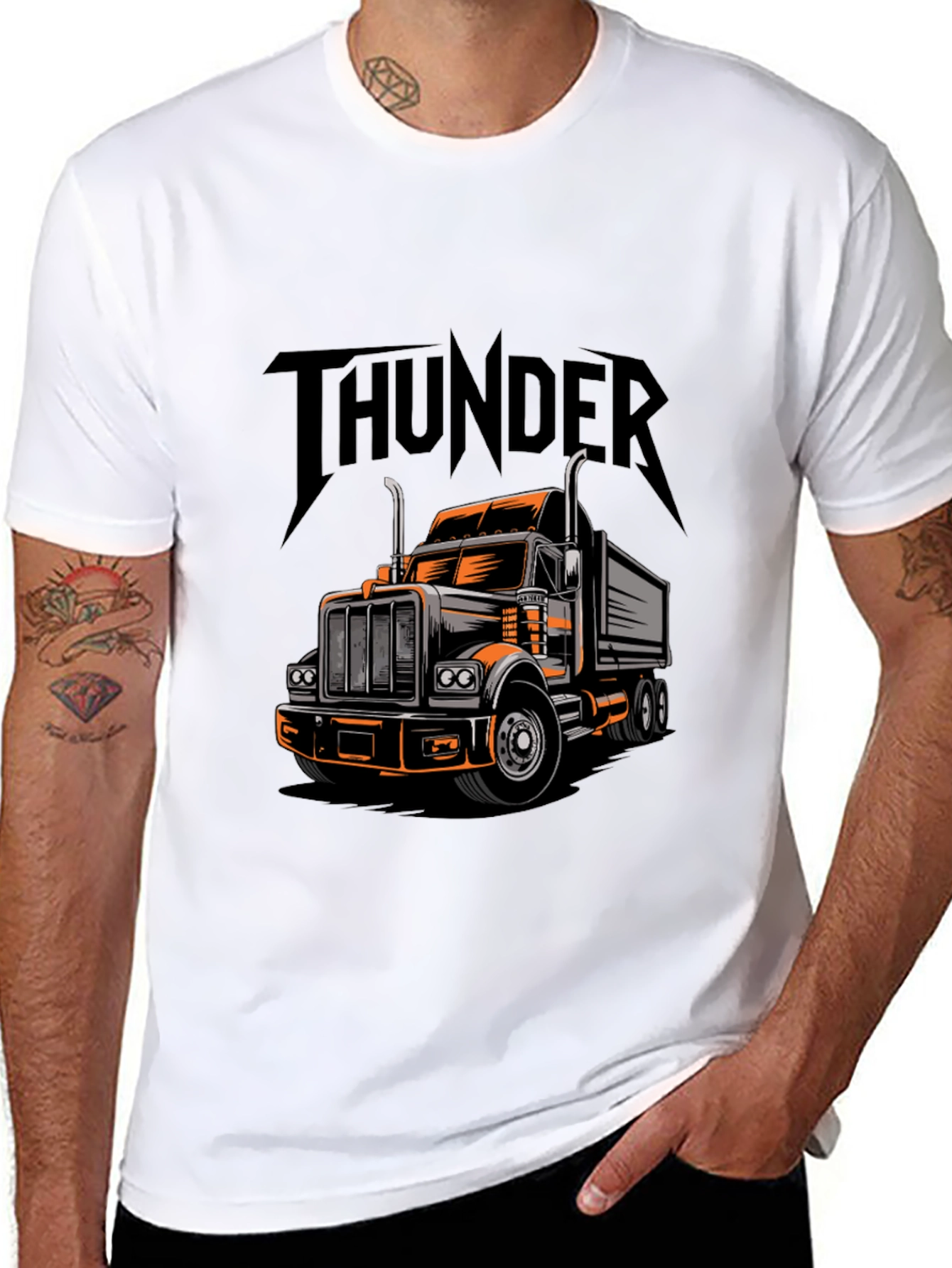 Thunder Truck Graphic T-Shirt - Black