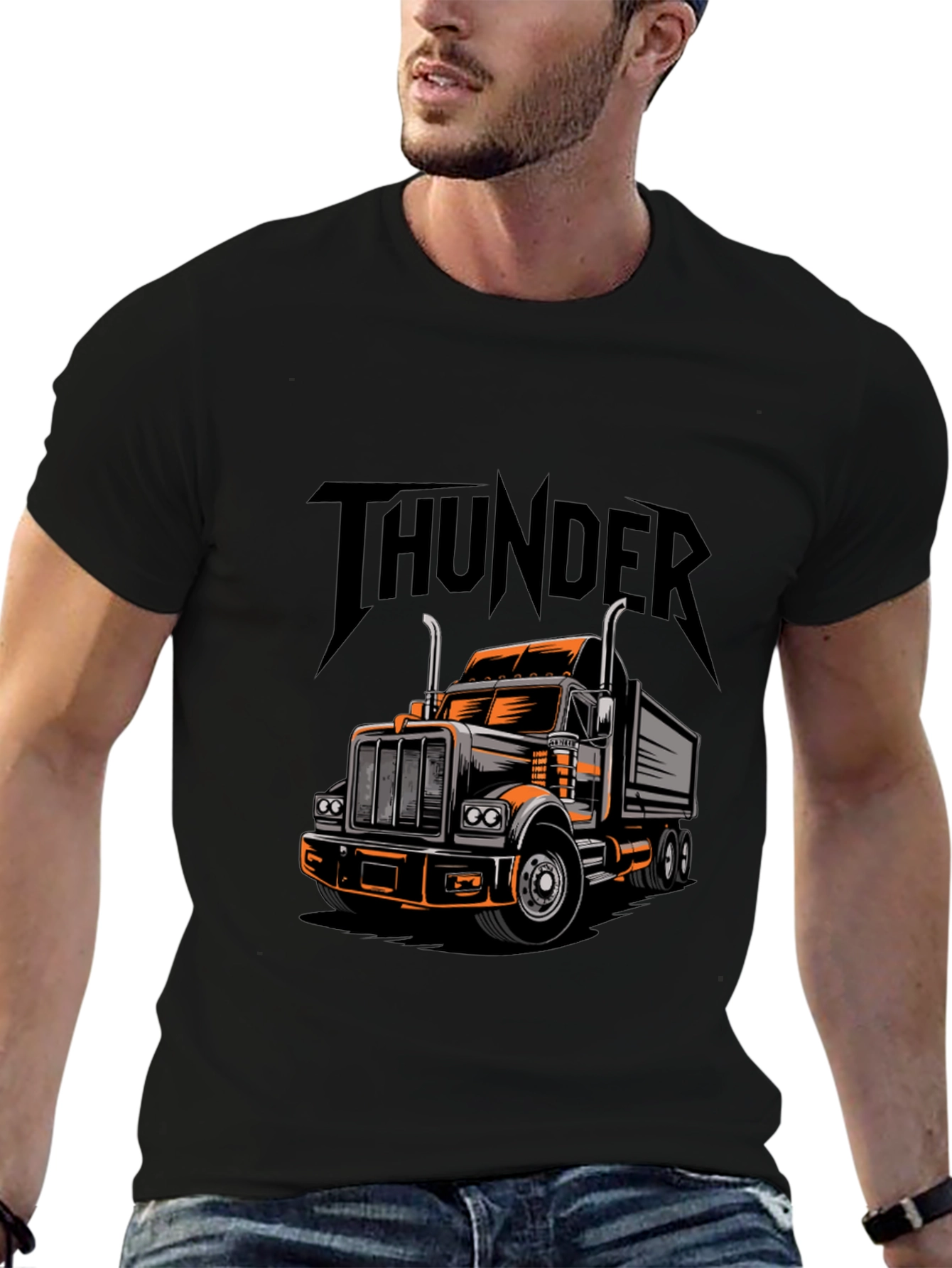 Thunder Truck Graphic T-Shirt - Black