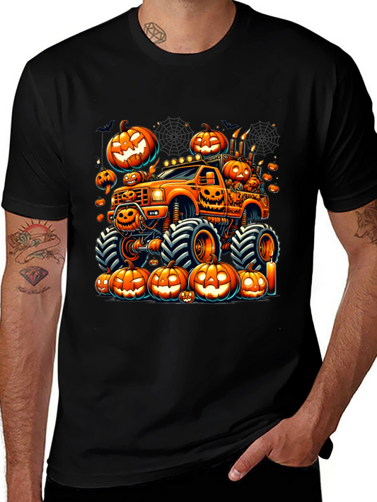 Halloween Pumpkin Truck Graphic Tee