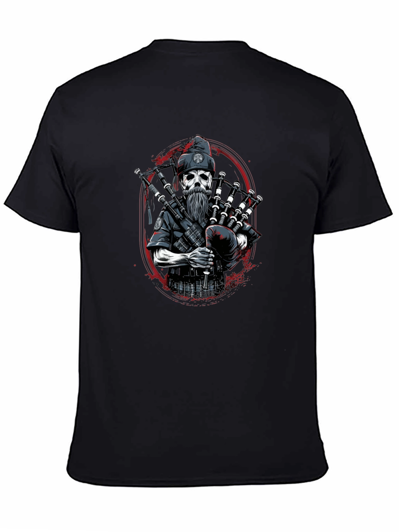 Bagpipe Reaper Graphic T-Shirt