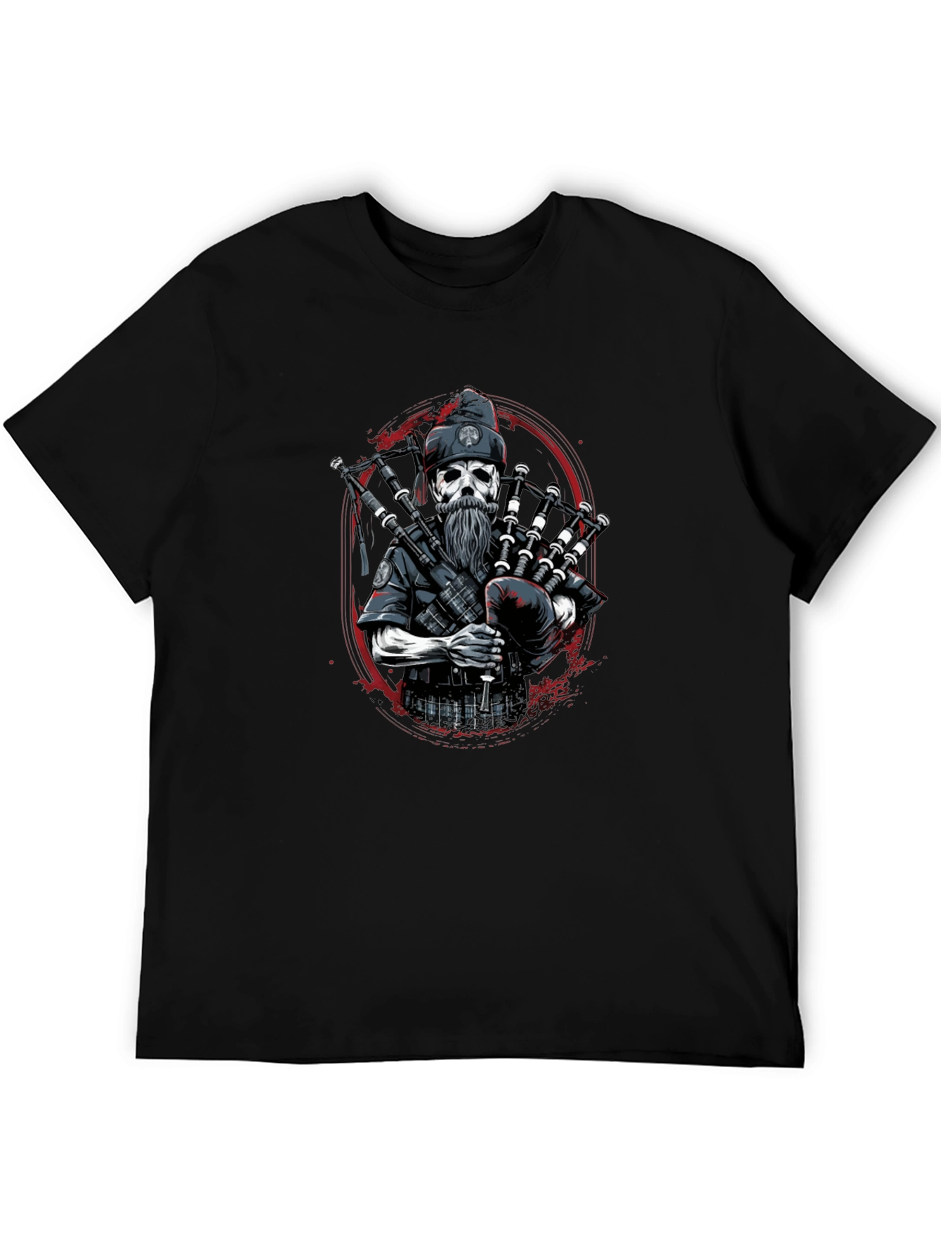 Bagpipe Reaper Graphic T-Shirt