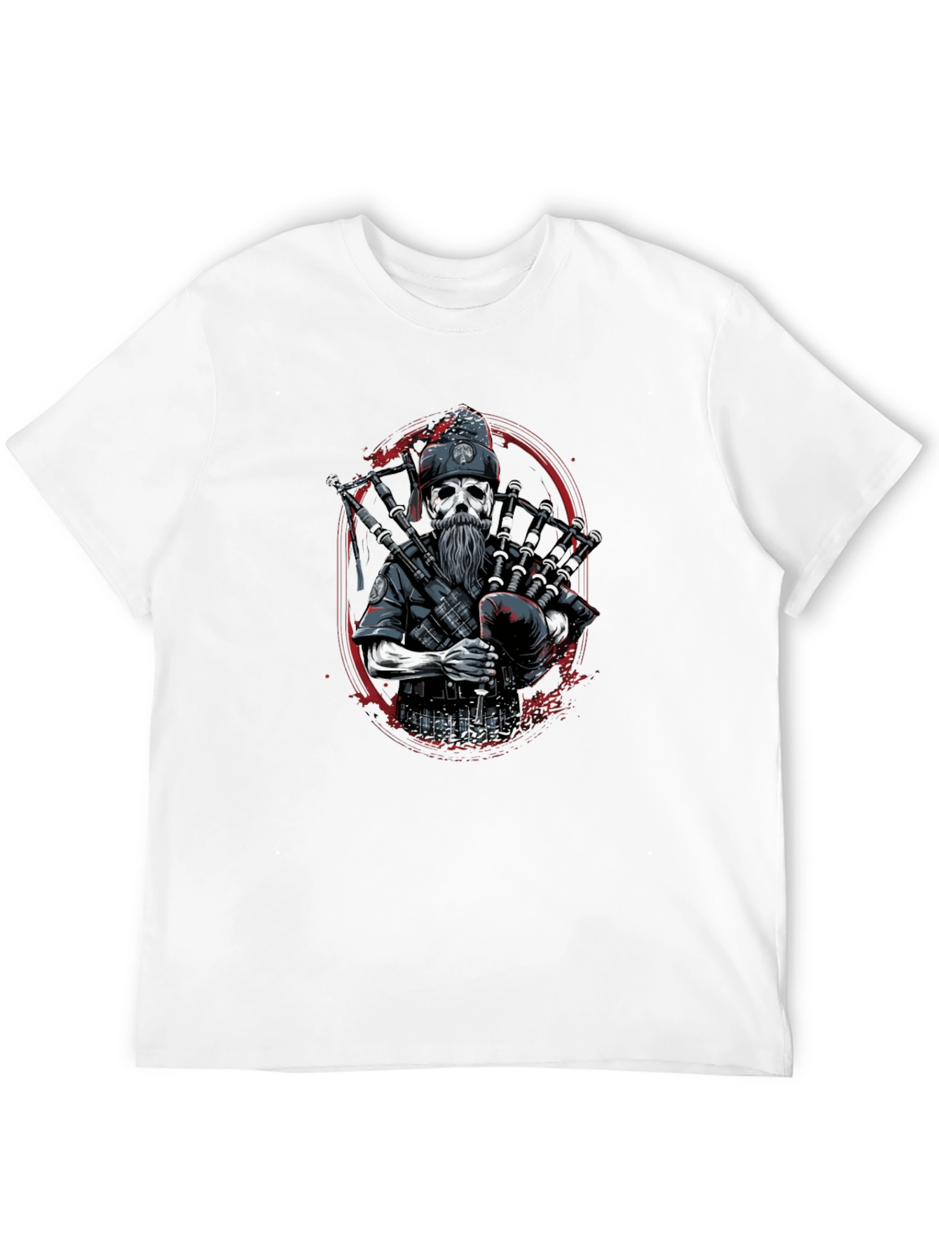 Bagpipe Reaper Graphic T-Shirt