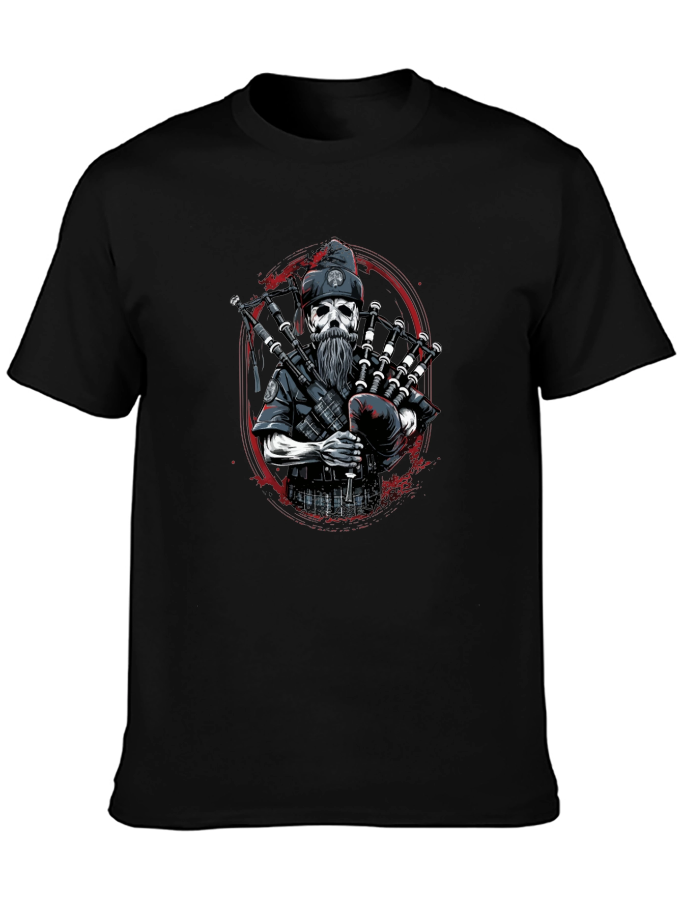 Bagpipe Reaper Graphic T-Shirt