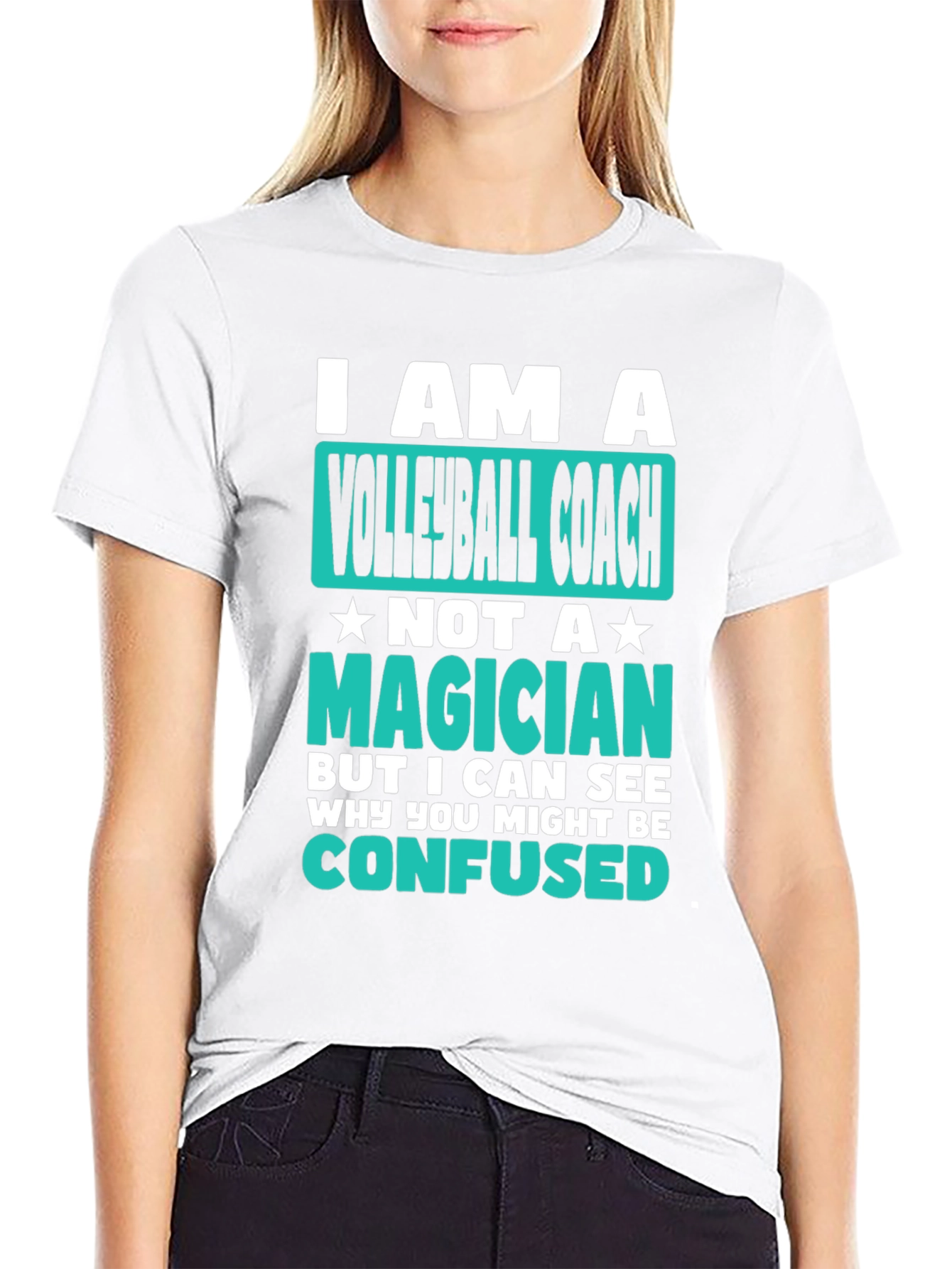 Volleyball Coach T-Shirt - Not a Magician Funny Tee