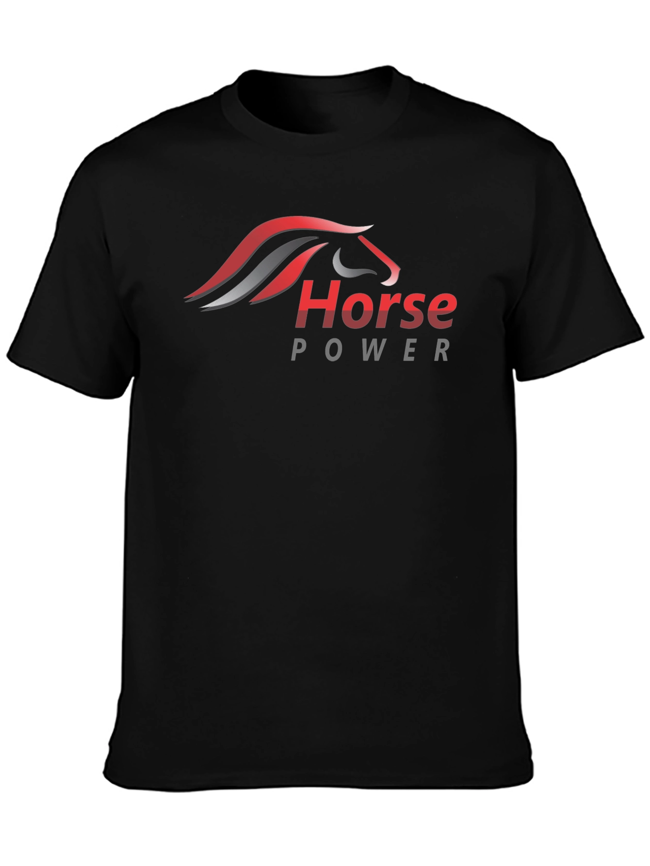 Horse Power Graphic Tee - Bold Black T-Shirt