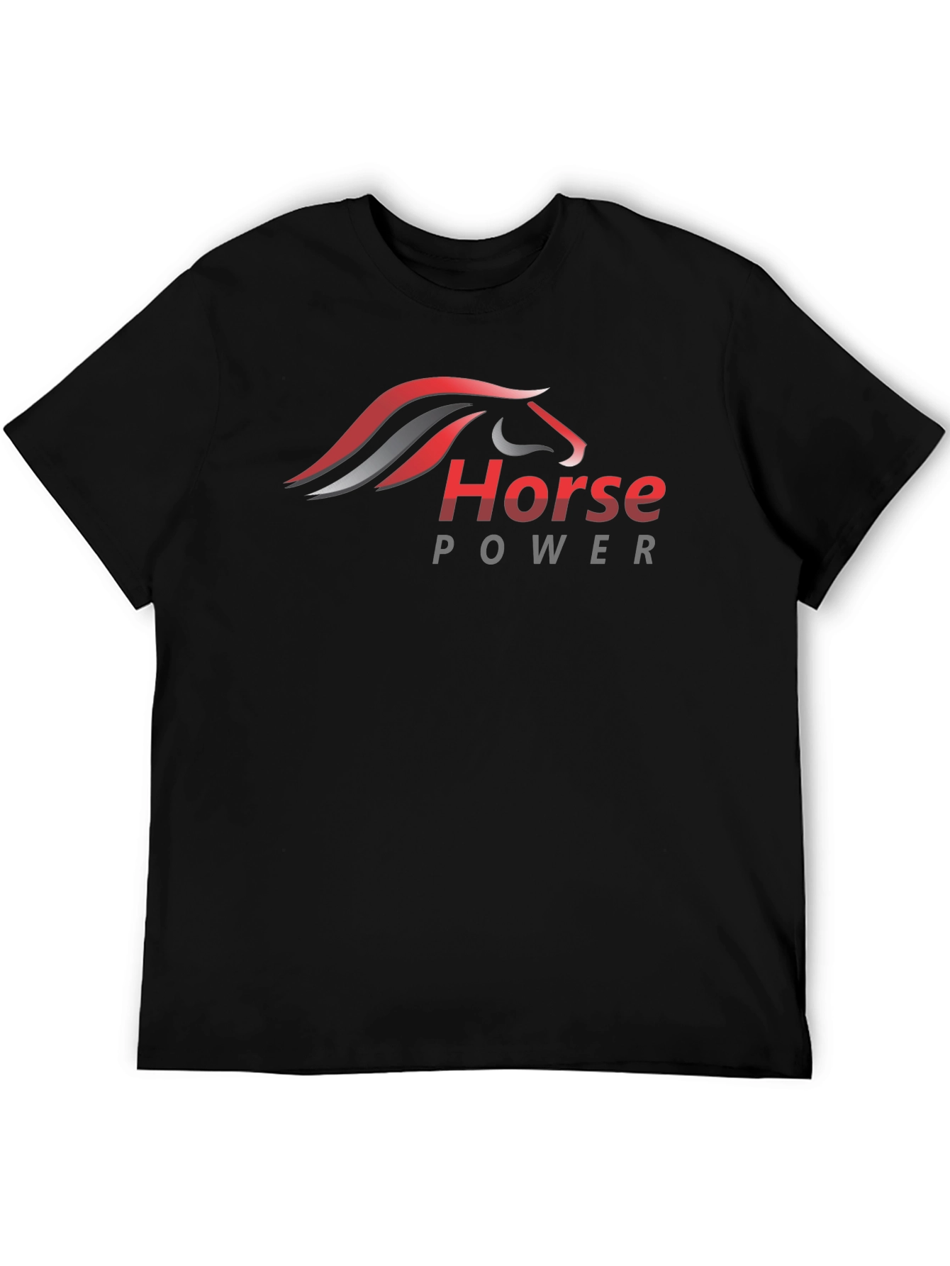 Horse Power Graphic Tee - Bold Black T-Shirt