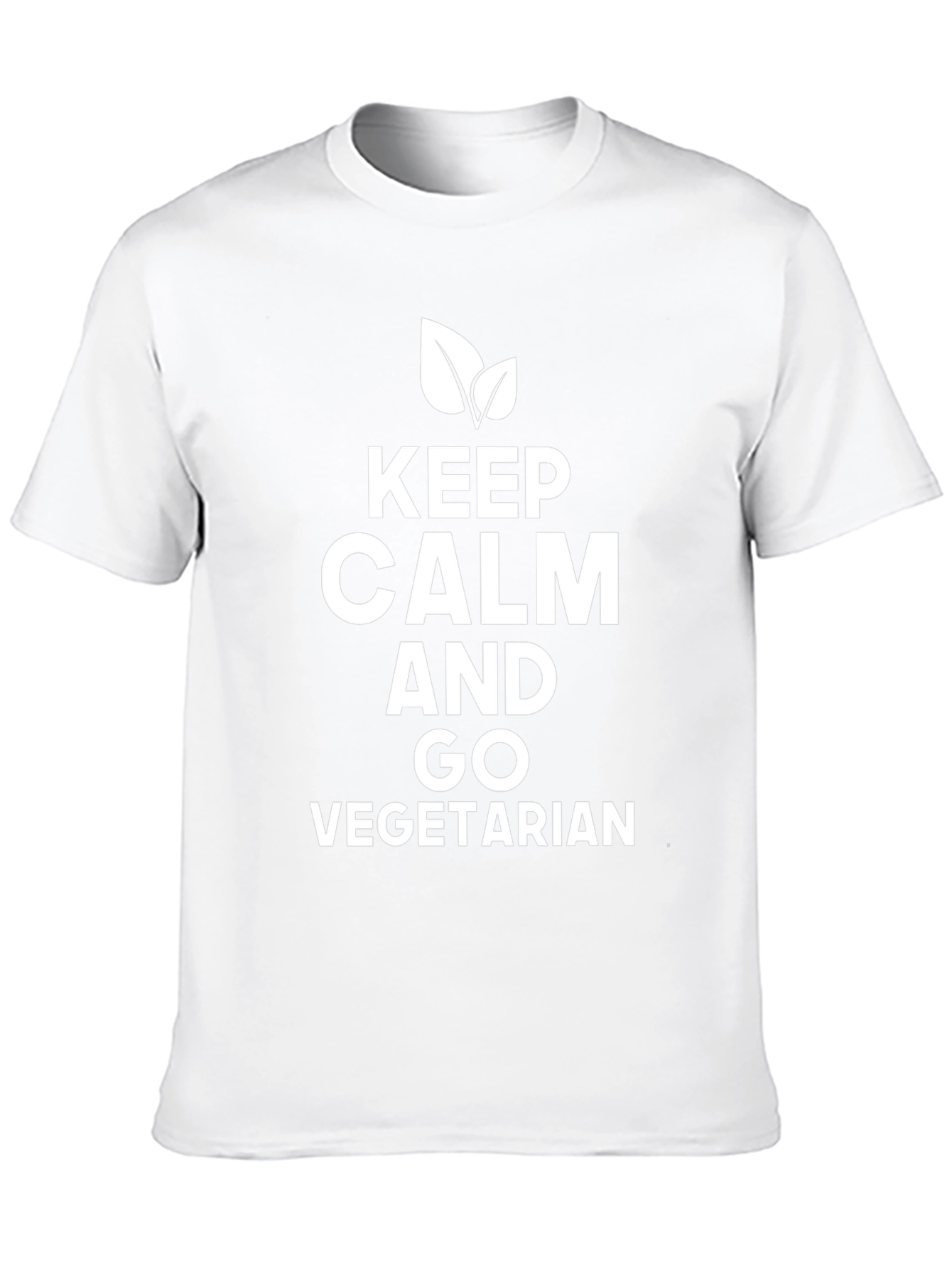 Keep Calm Go Vegetarian Black T-Shirt