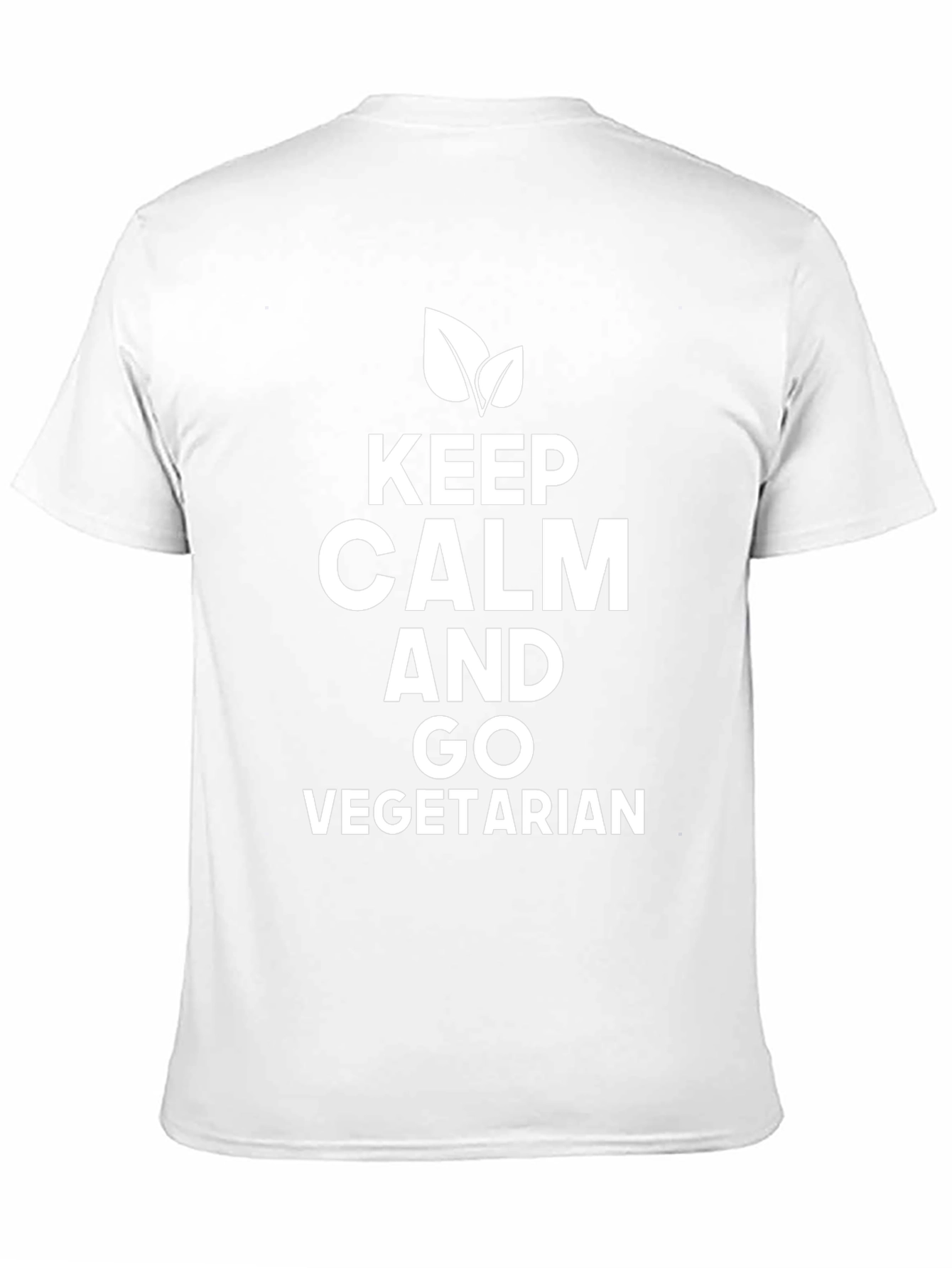 Keep Calm Go Vegetarian Black T-Shirt