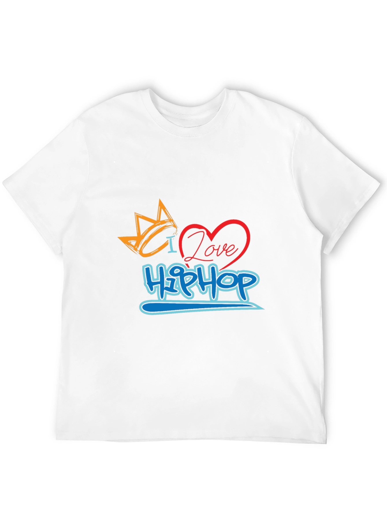 I Love Hip Hop Graphic Print T-Shirt