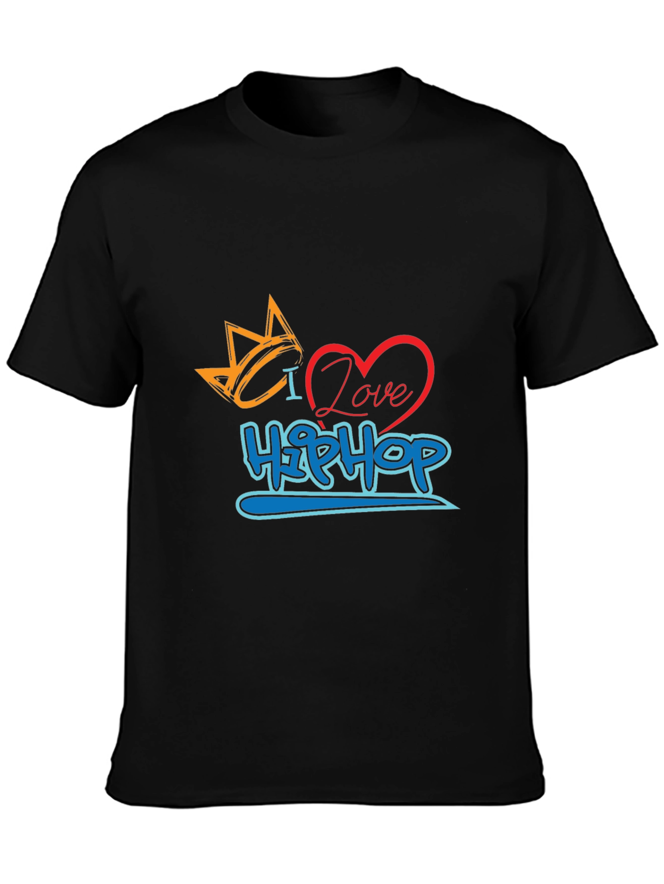 I Love Hip Hop Graphic Print T-Shirt