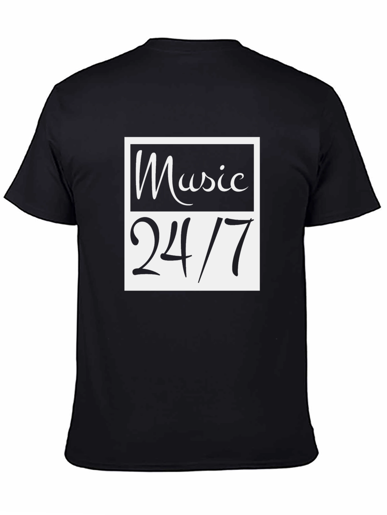 Music 24/7 Black Graphic Tee