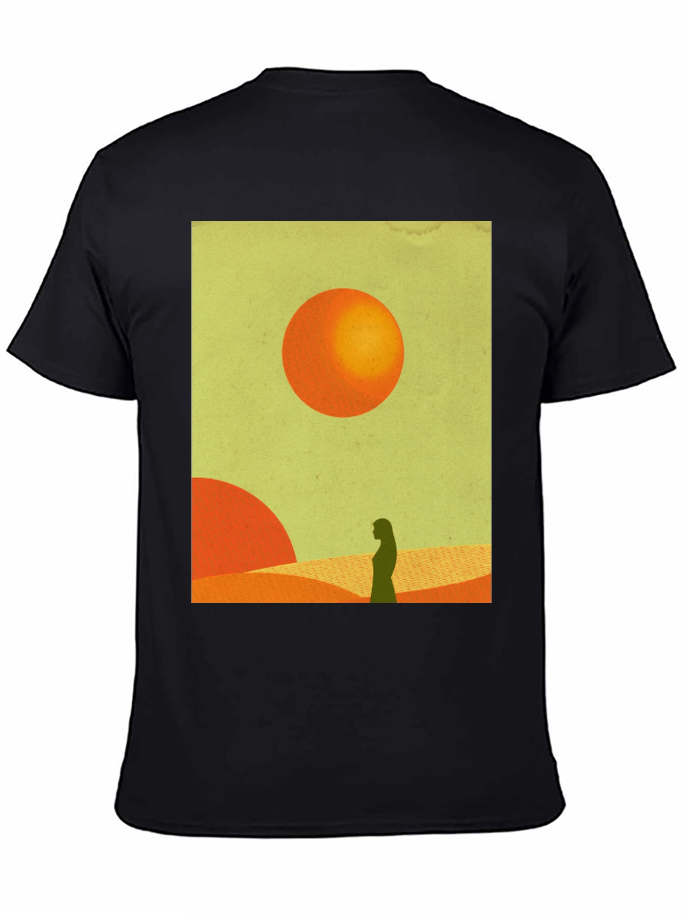 Desert Silhouette Graphic Tee - Modern Art T-Shirt