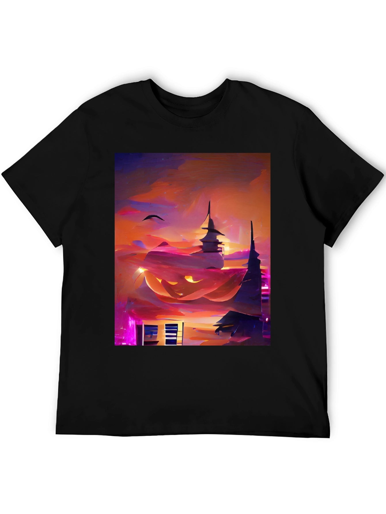 Halloween Cityscape Graphic Tee