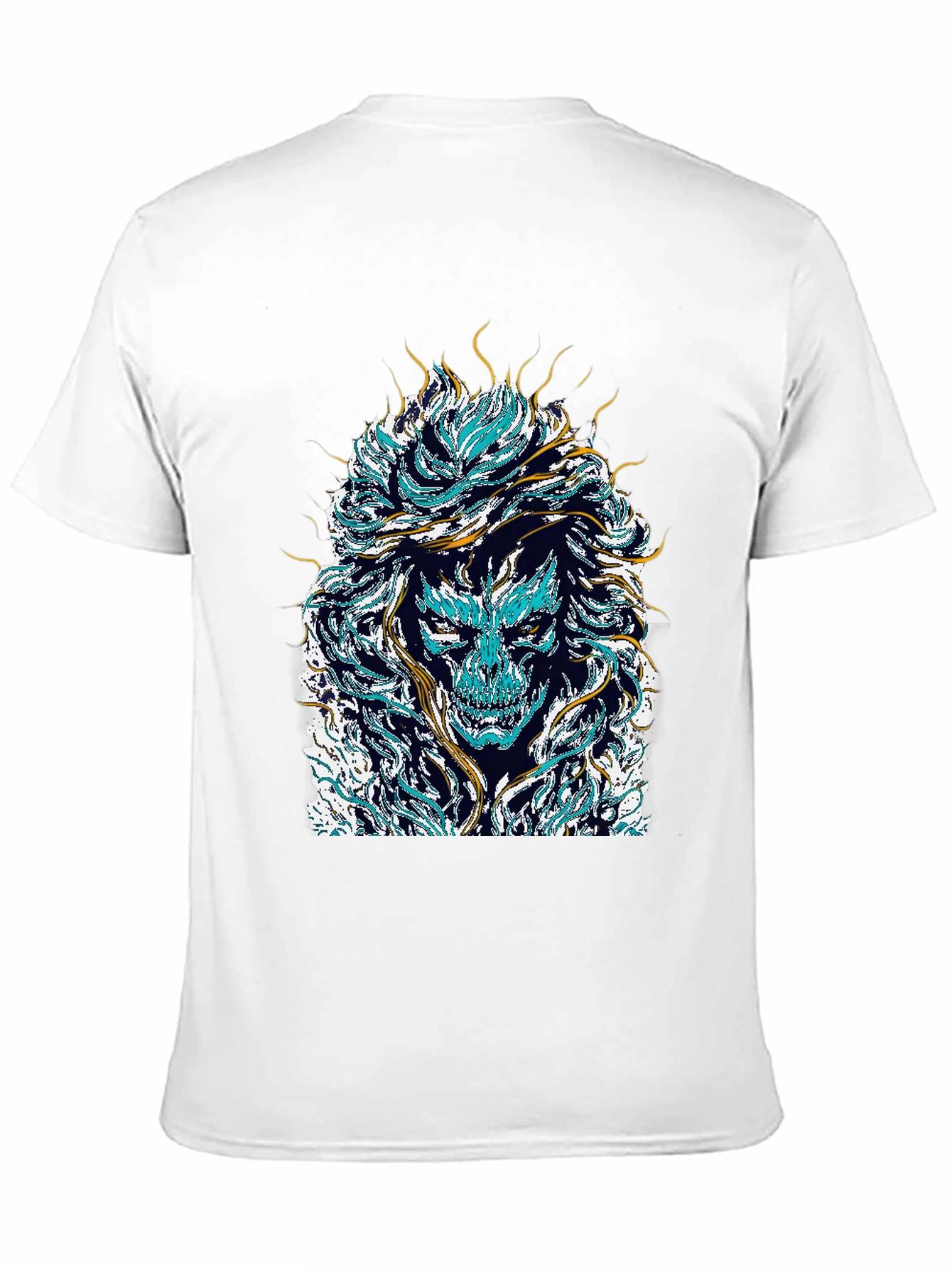 Mystical Skull Graphic Tee - Black Cotton Shirt