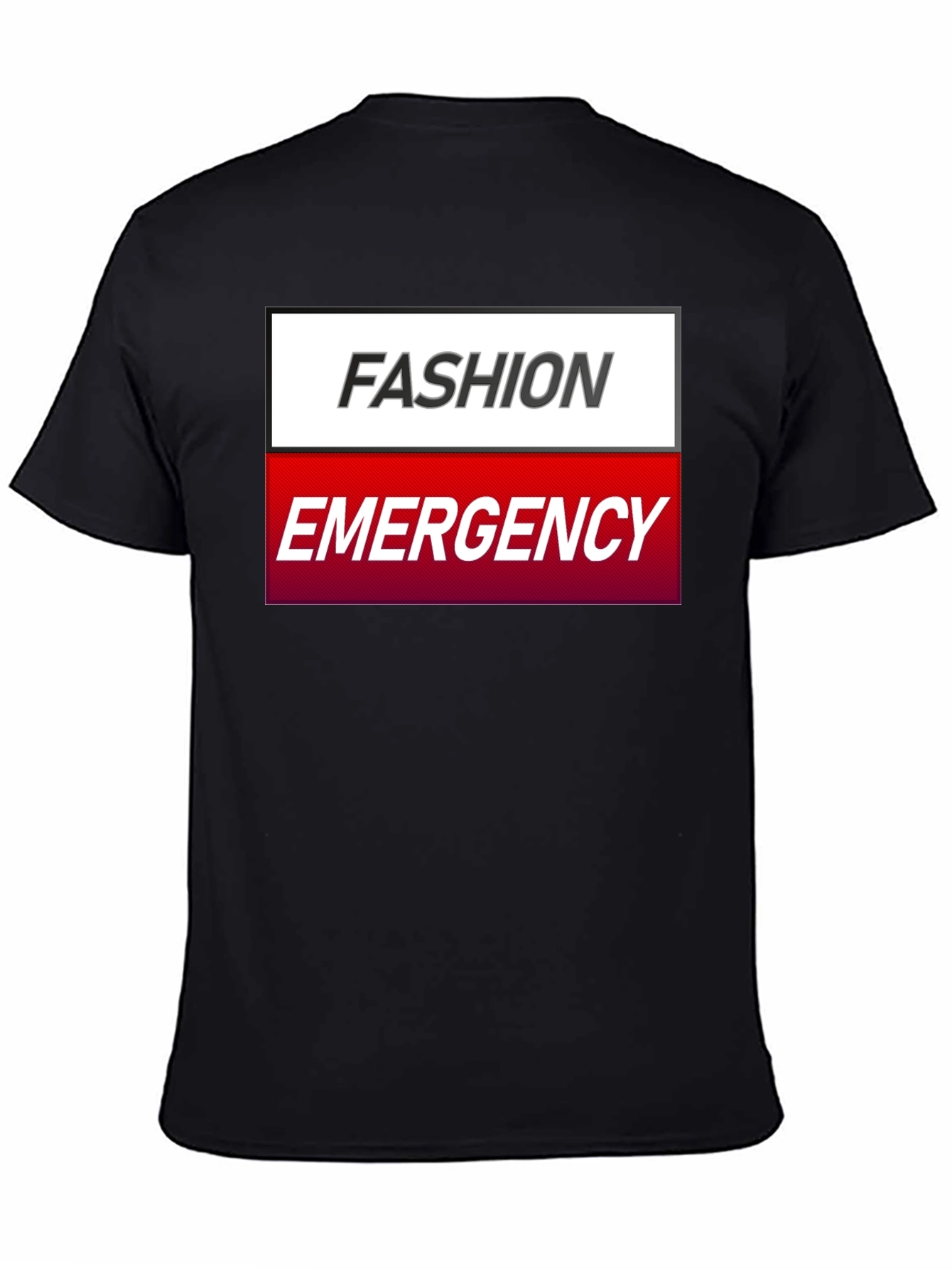 Fashion Emergency Graphic Tee - Stylish & Humorous