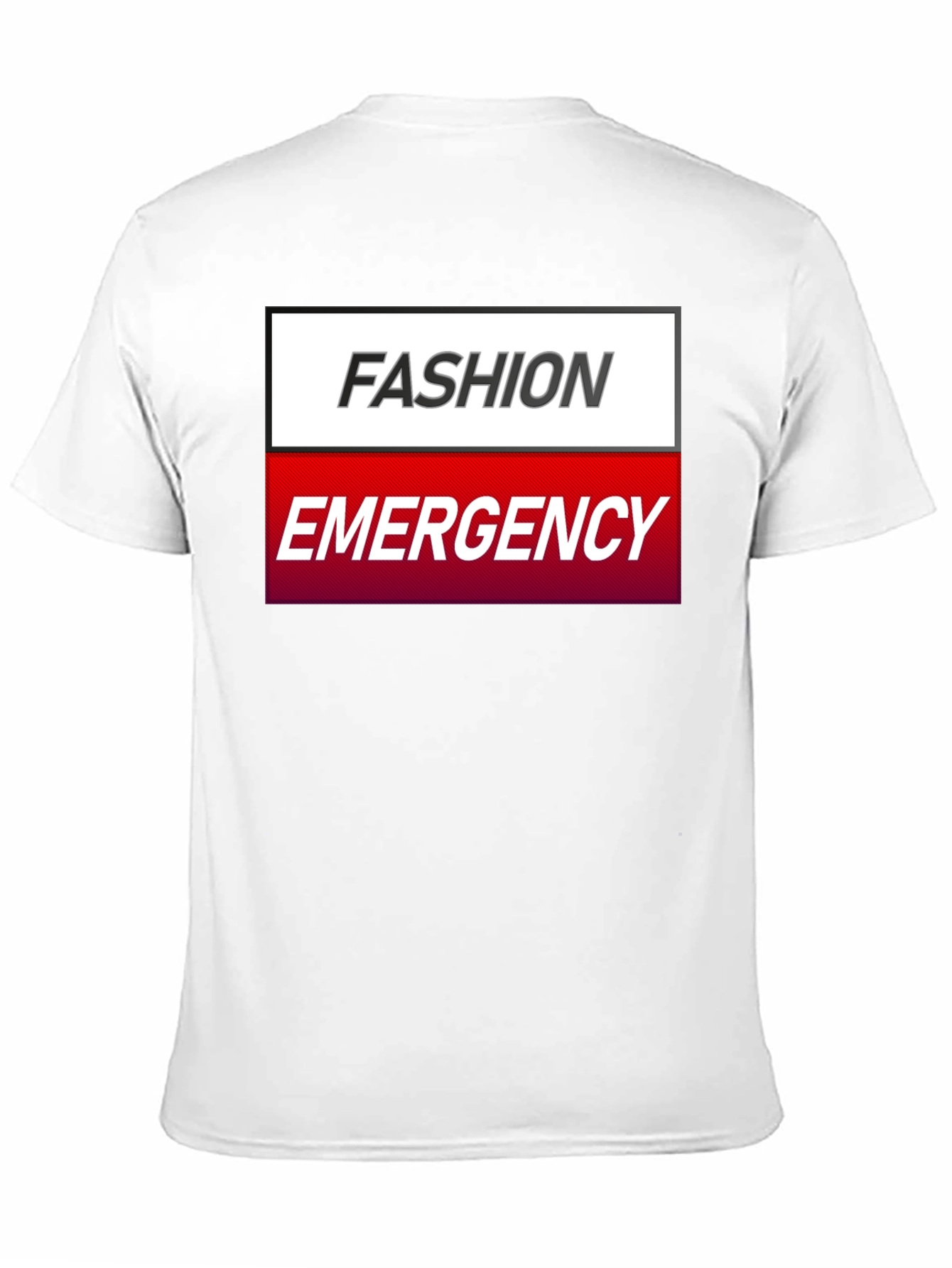 Fashion Emergency Graphic Tee - Stylish & Humorous