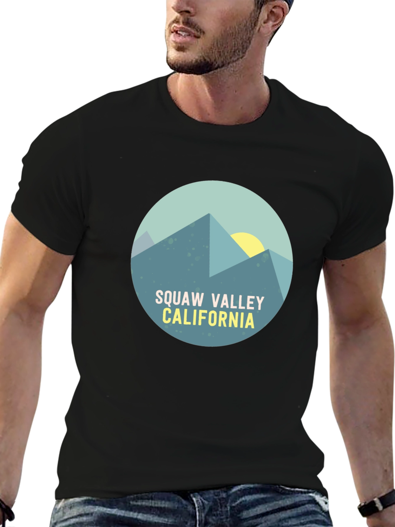 Squaw Valley California Graphic Tee - Black