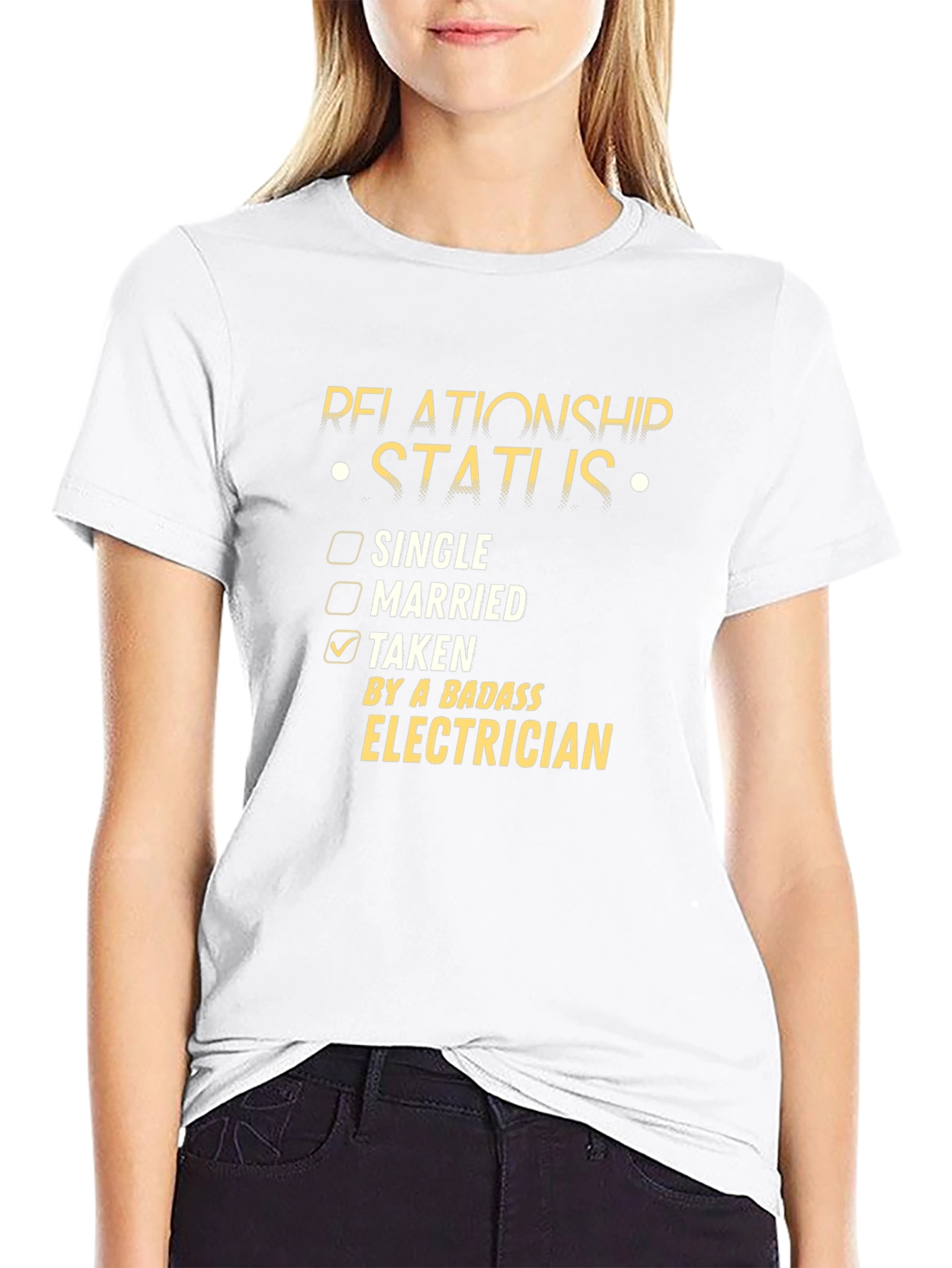 Badass Electrician Relationship Status T-Shirt