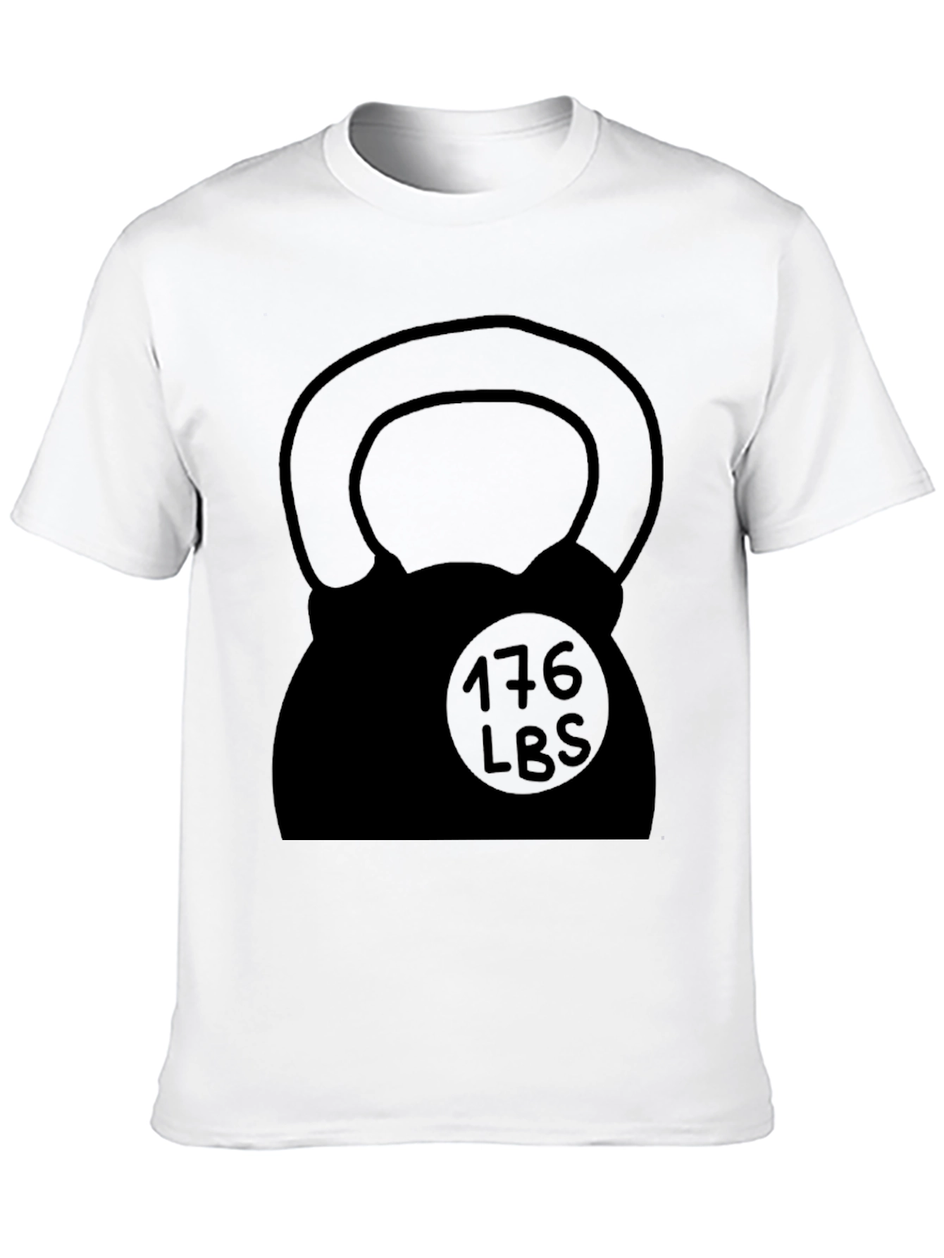 Black Kettlebell 176 LBS Weightlifting T-Shirt