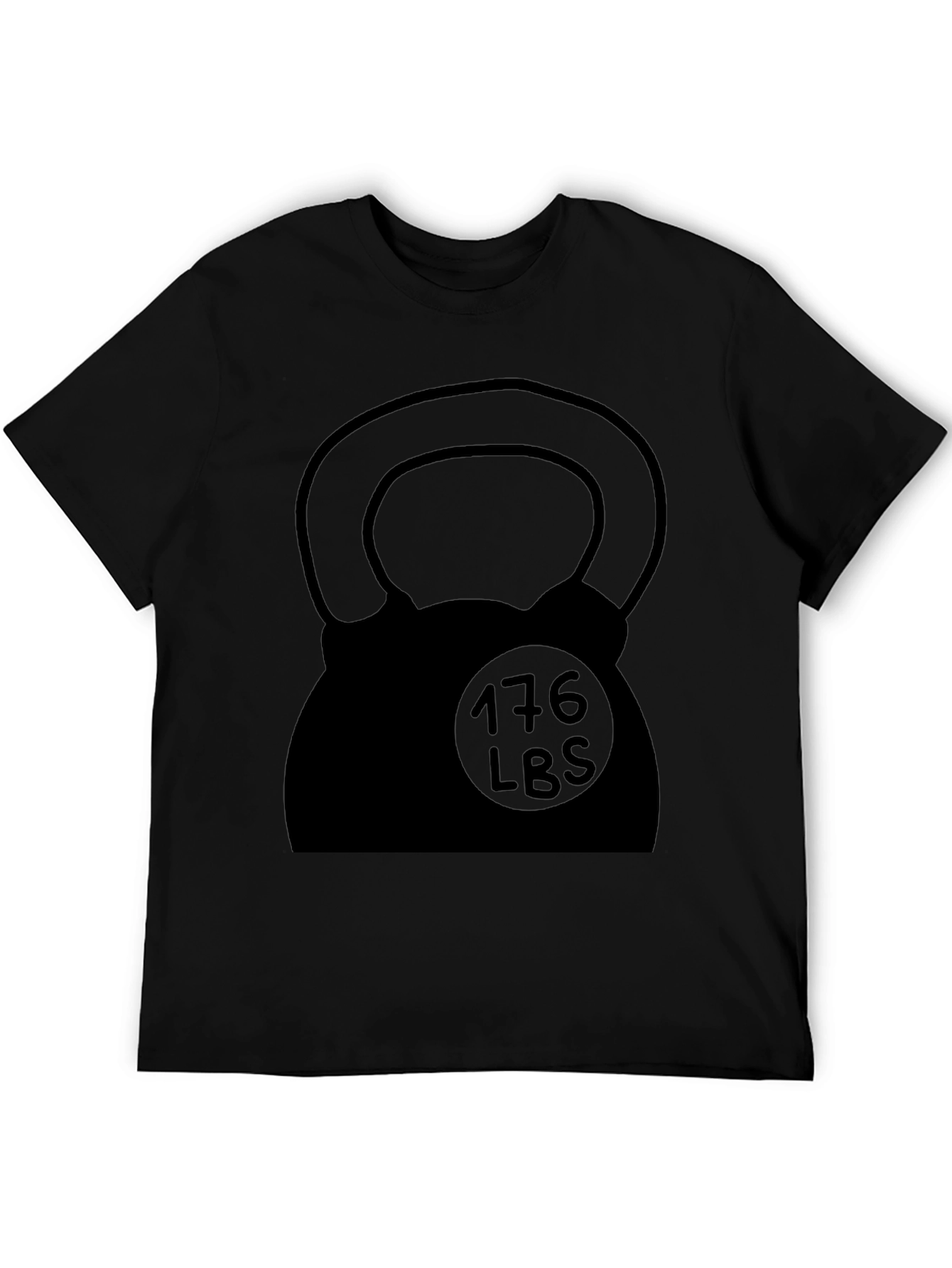 Black Kettlebell 176 LBS Weightlifting T-Shirt