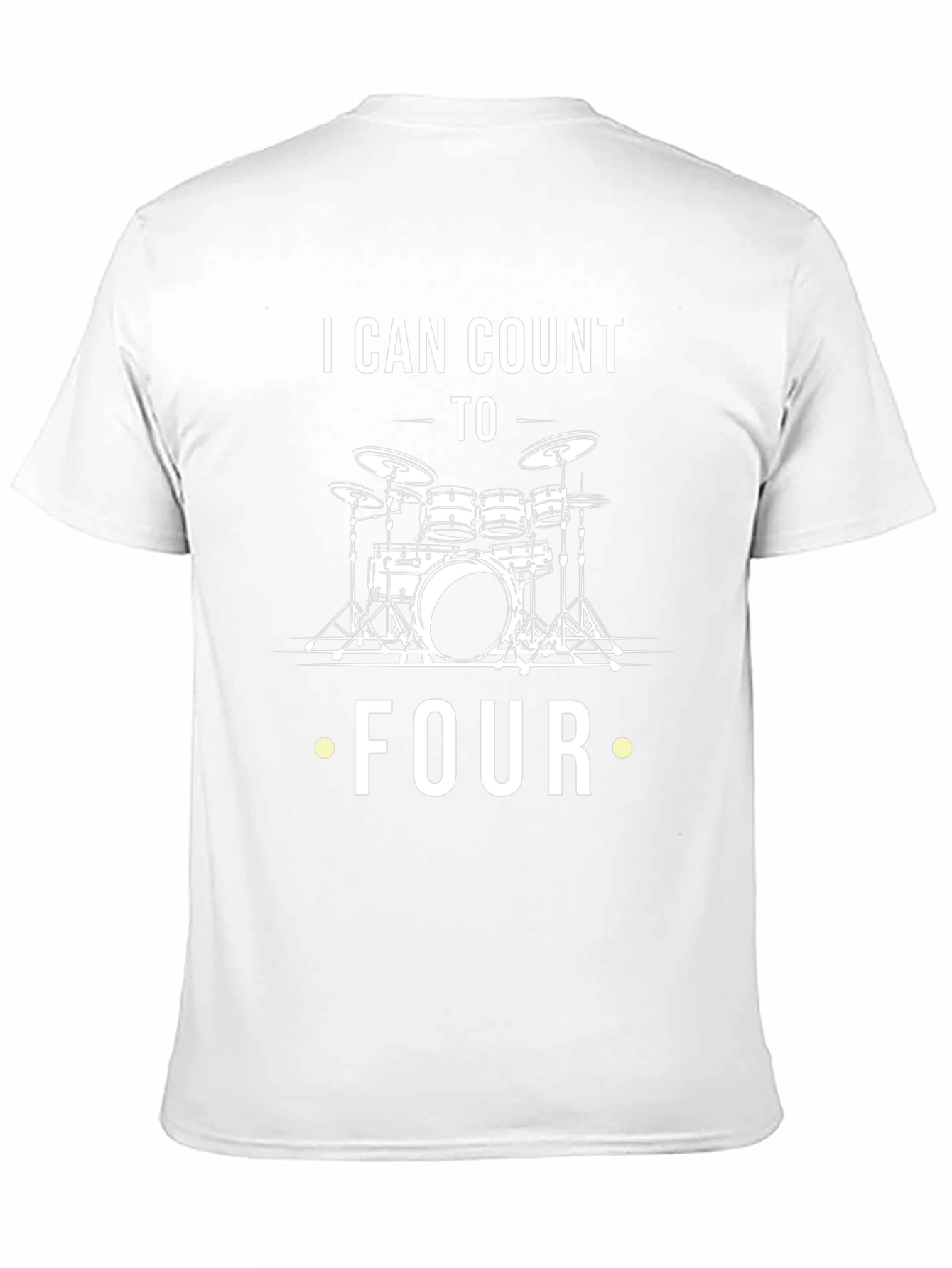 I Can Count to Four Drummer Black T-Shirt
