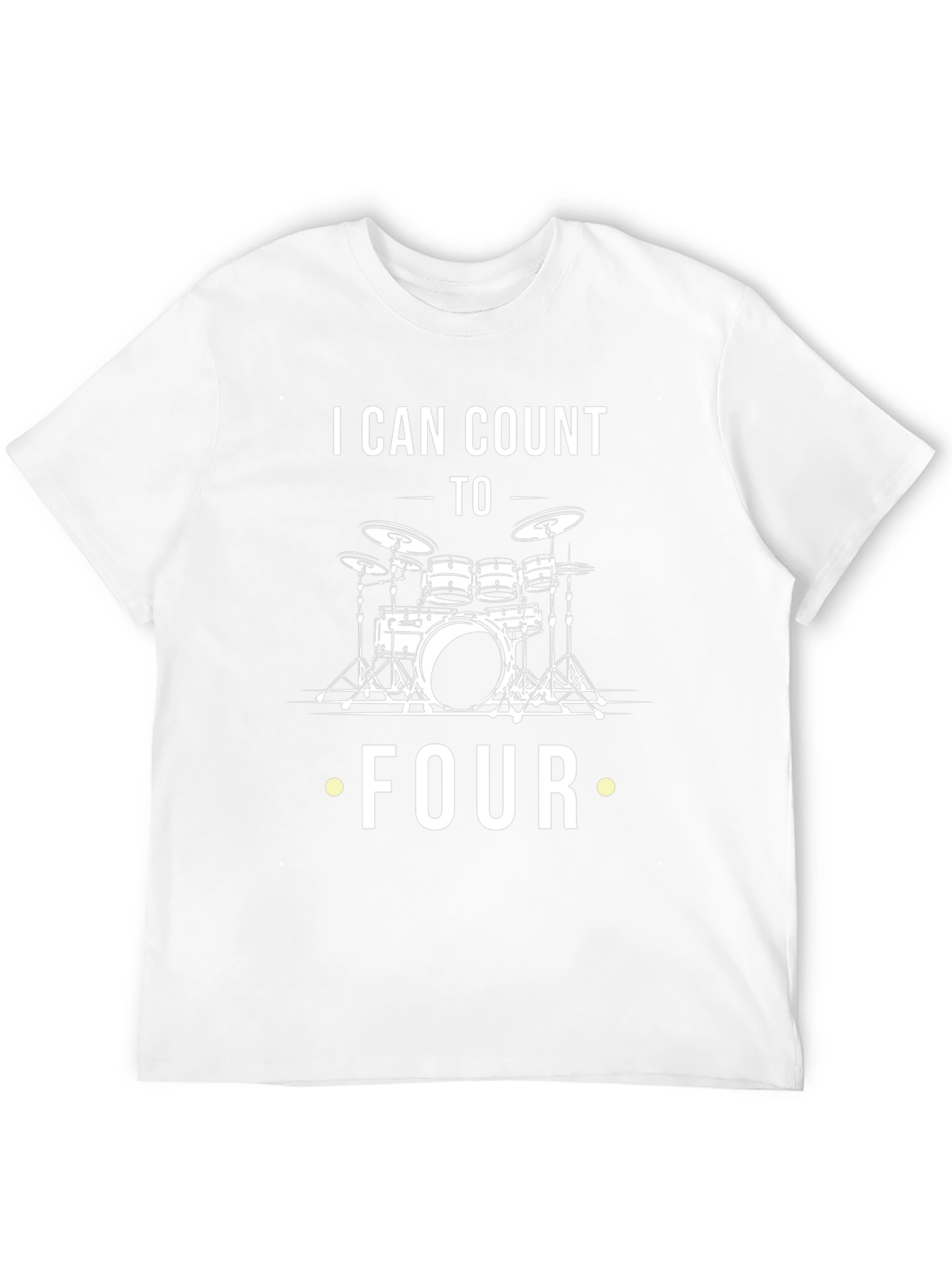 I Can Count to Four Drummer Black T-Shirt