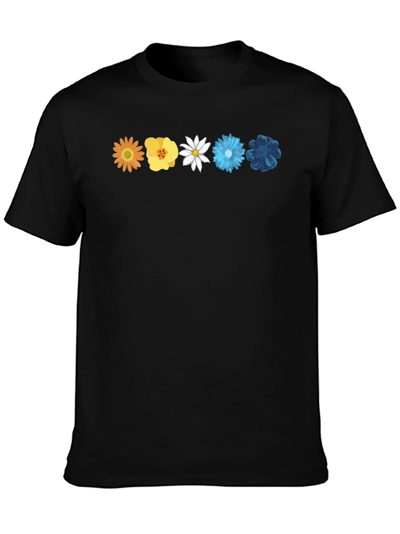 Floral Spectrum T-Shirt - Unique Flower Design