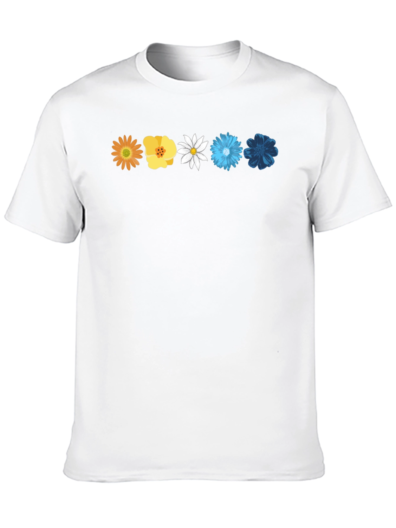 Floral Spectrum T-Shirt - Unique Flower Design