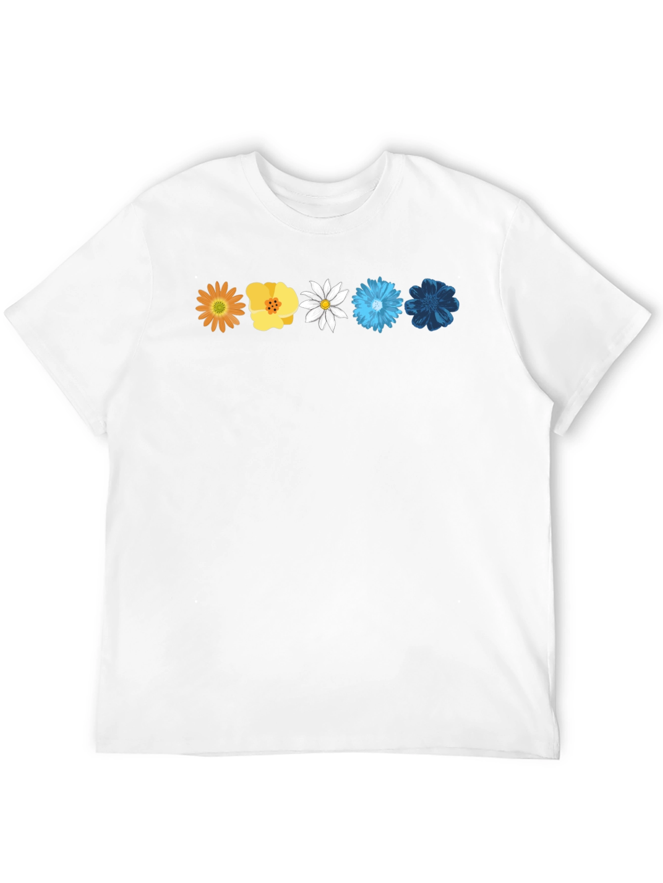 Floral Spectrum T-Shirt - Unique Flower Design