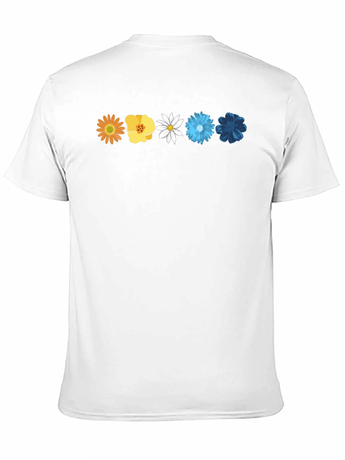 Floral Spectrum T-Shirt - Unique Flower Design
