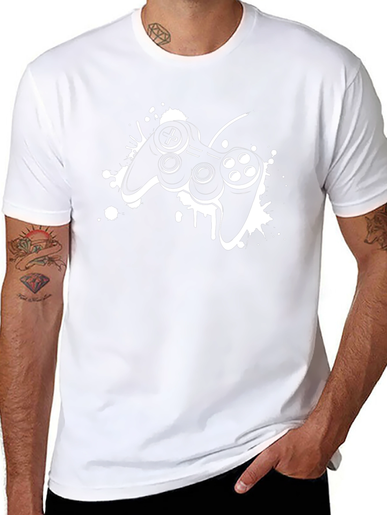 Gaming Controller Graphic Tee - Black