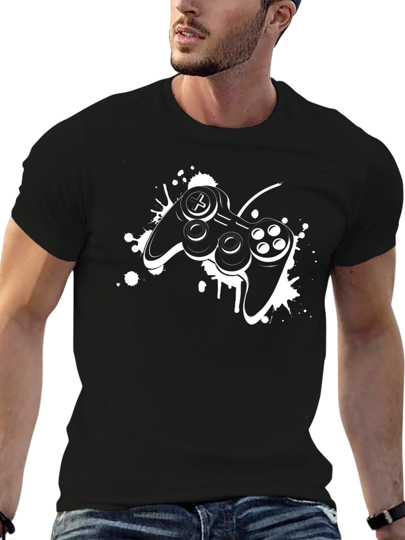 Gaming Controller Graphic Tee - Black