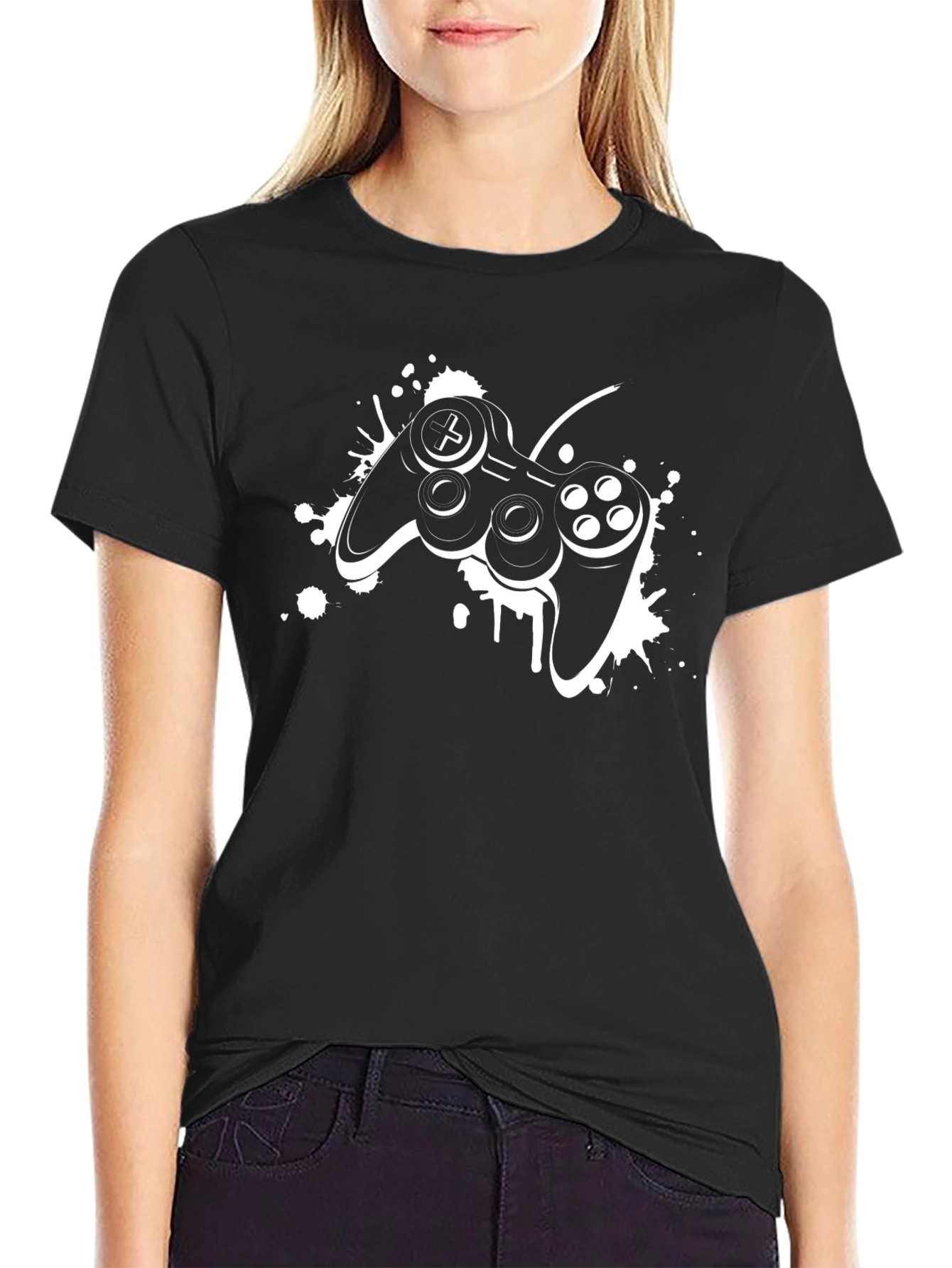 Gaming Controller Graphic Tee - Black