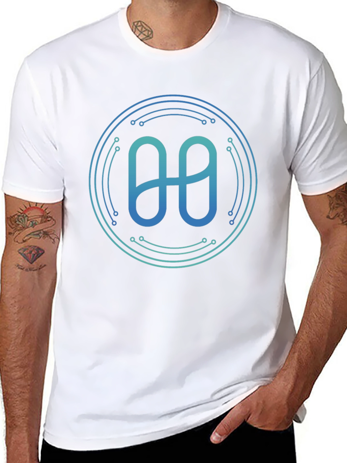 Modern Crypto T-Shirt - Tech Circuit Design