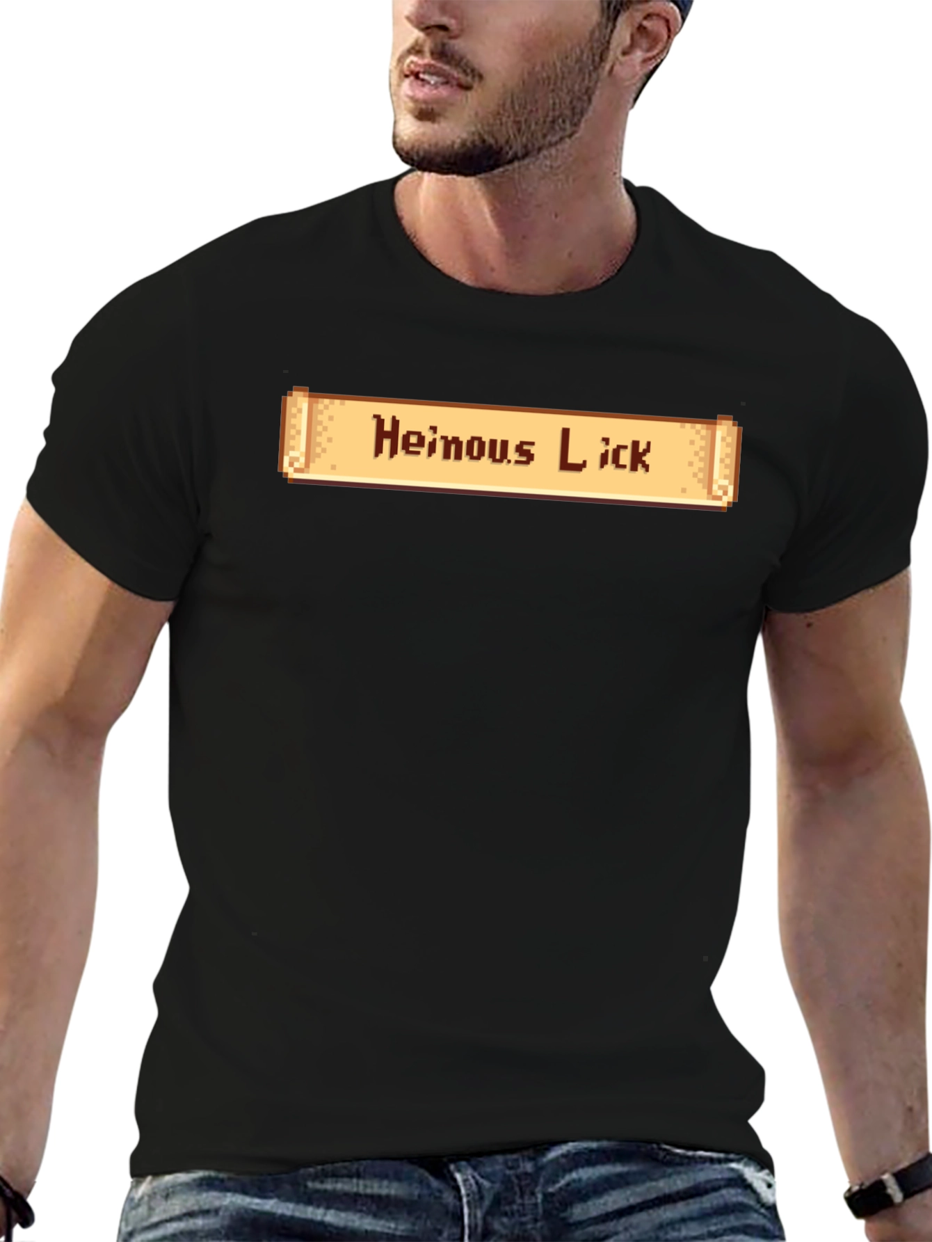 Heinous Lick Pixel Graphic T-Shirt