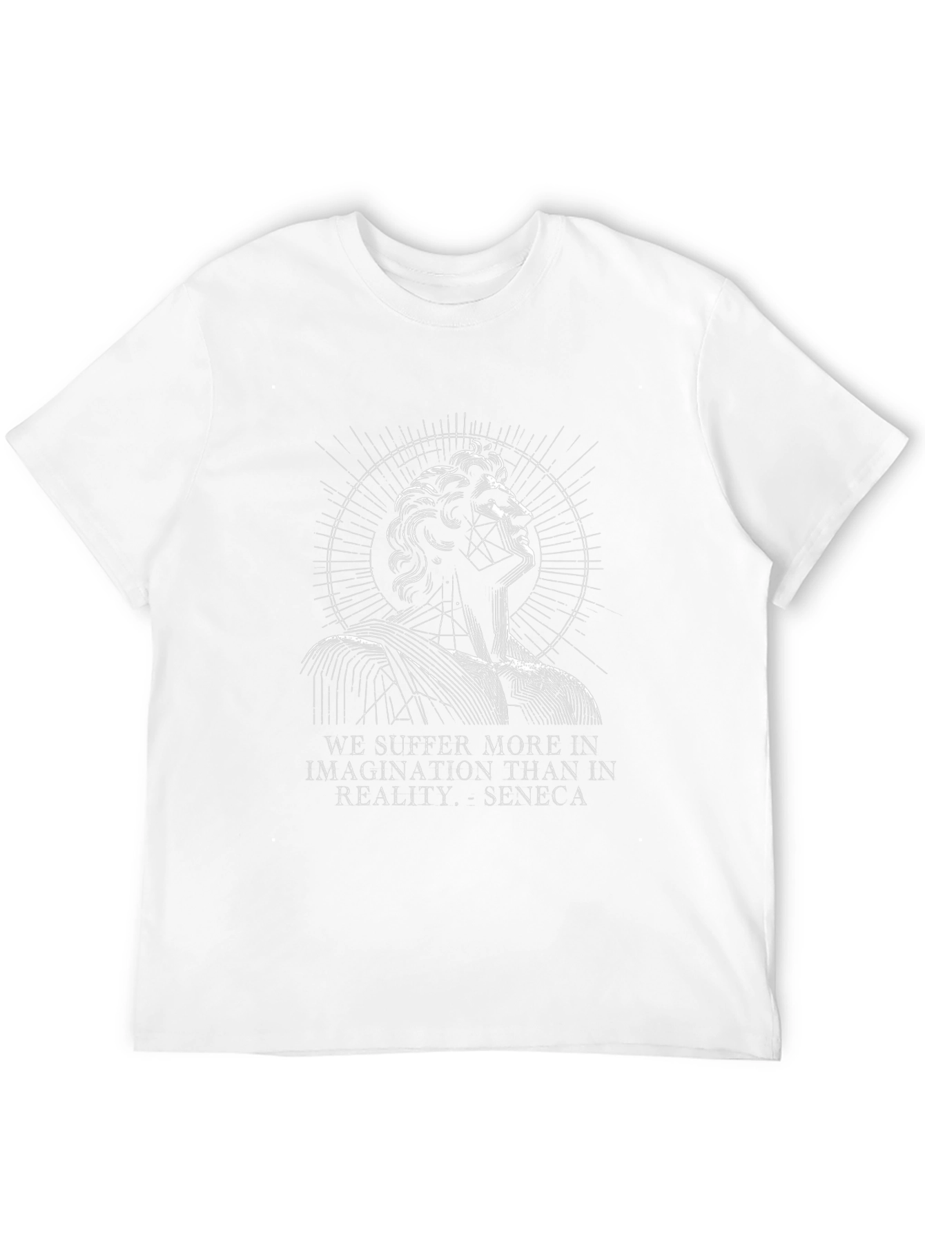 Seneca Quote T-Shirt - Imagination vs. Reality