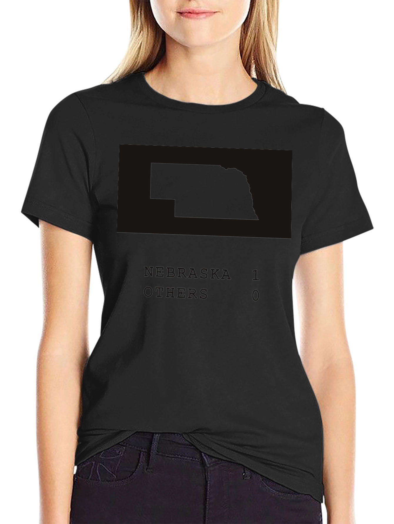 Mens Black Short Sleeve Casual Tee