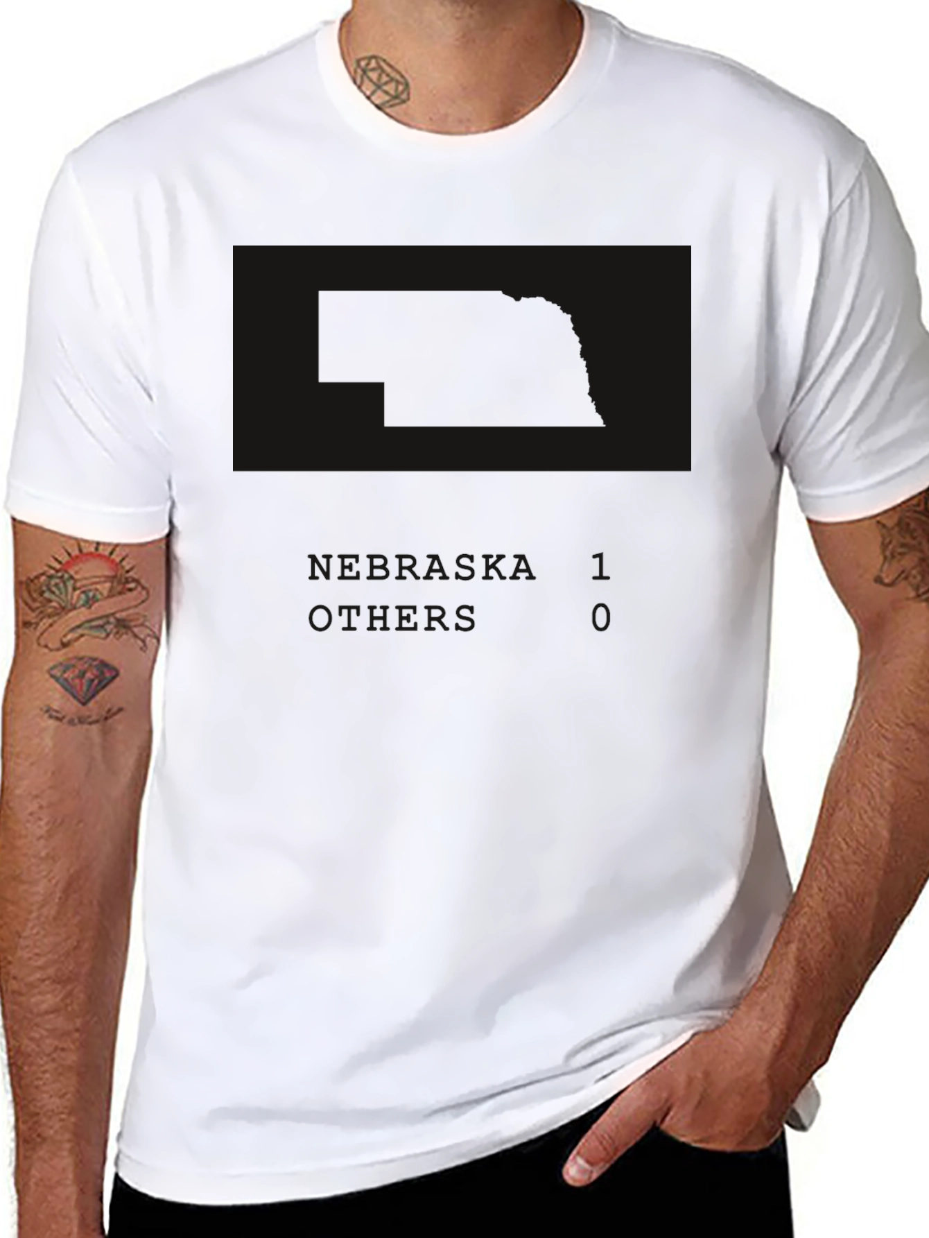 Mens Black Short Sleeve Casual Tee
