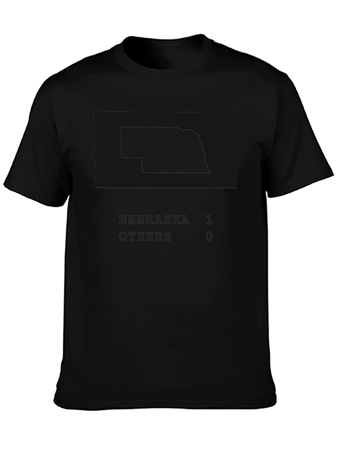 Mens Black Short Sleeve Casual Tee