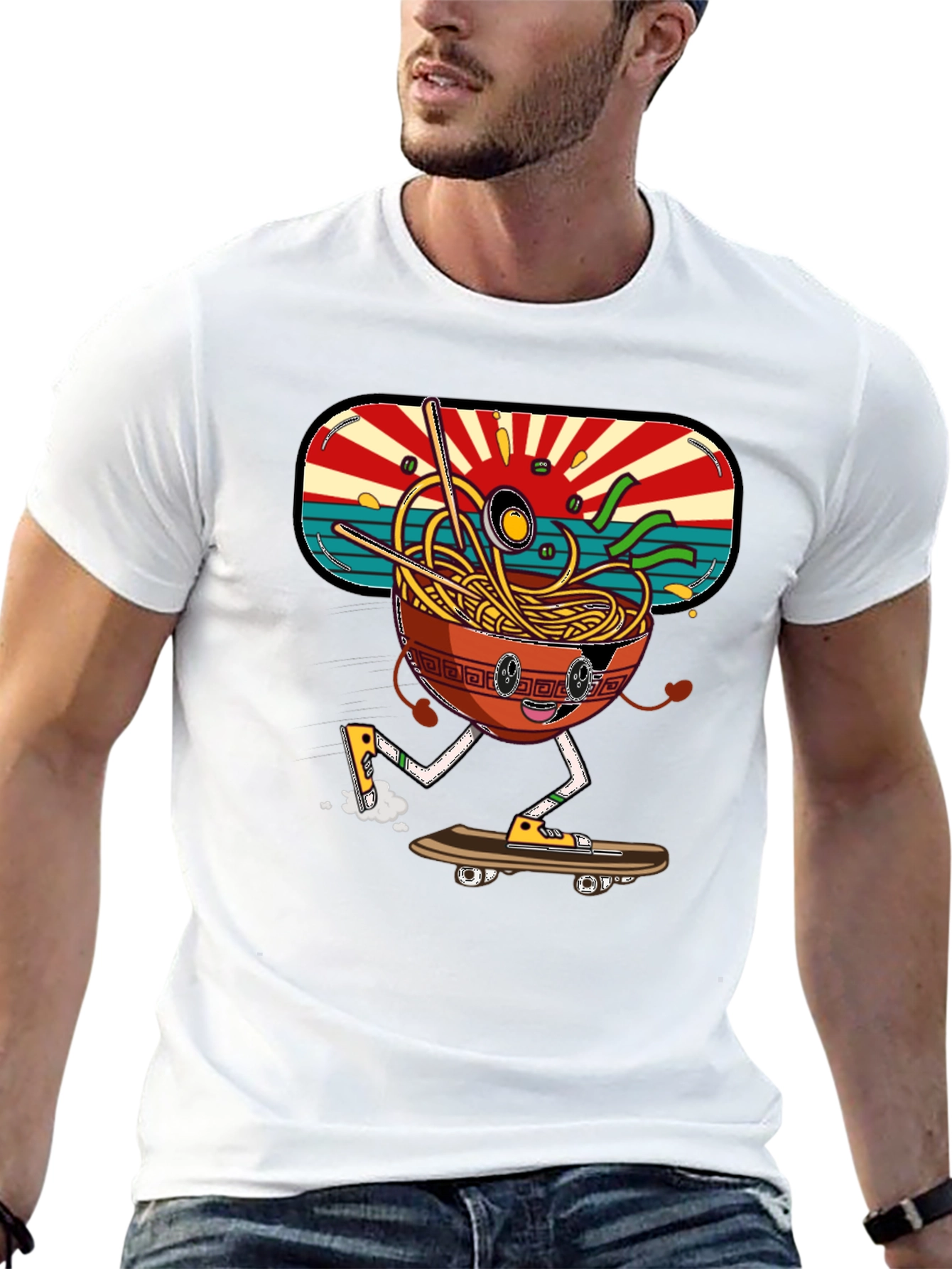 Ramen Skateboarder Graphic Tee