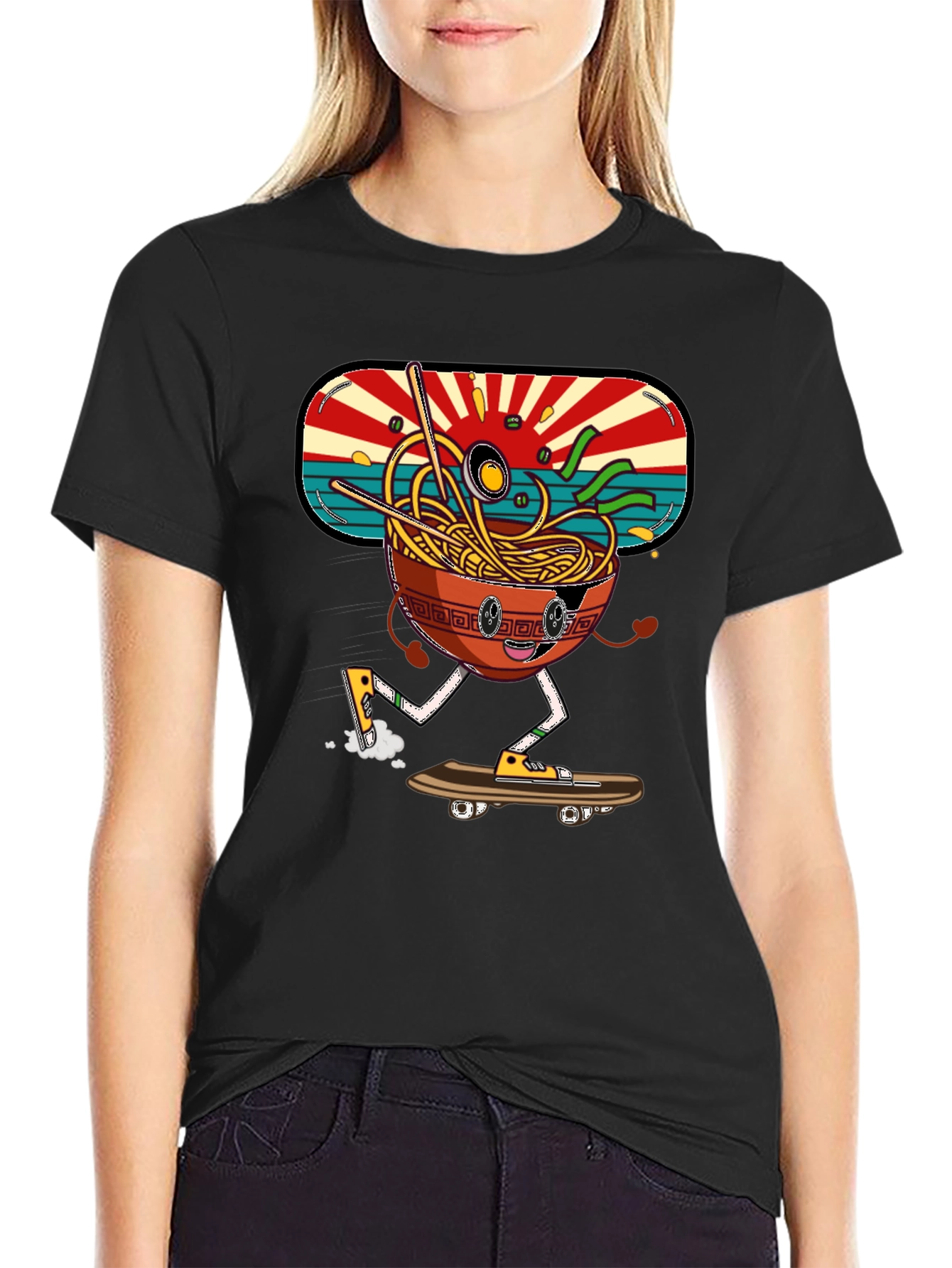 Ramen Skateboarder Graphic Tee