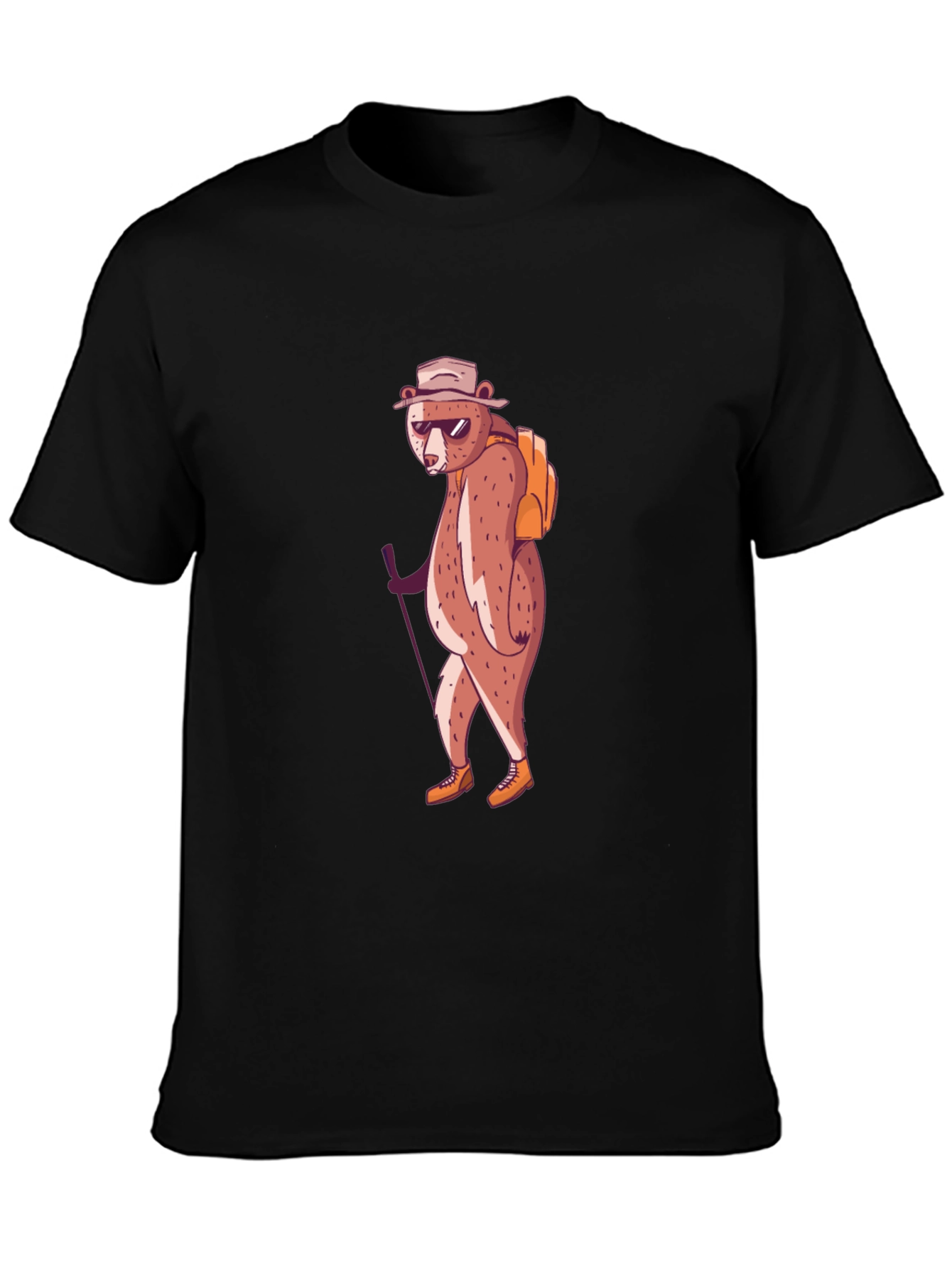 Hiking Bear Graphic Tee - Adventure Ready!