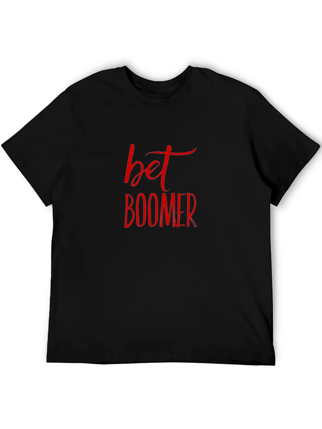 Bet Boomer Black Graphic Tee for Men